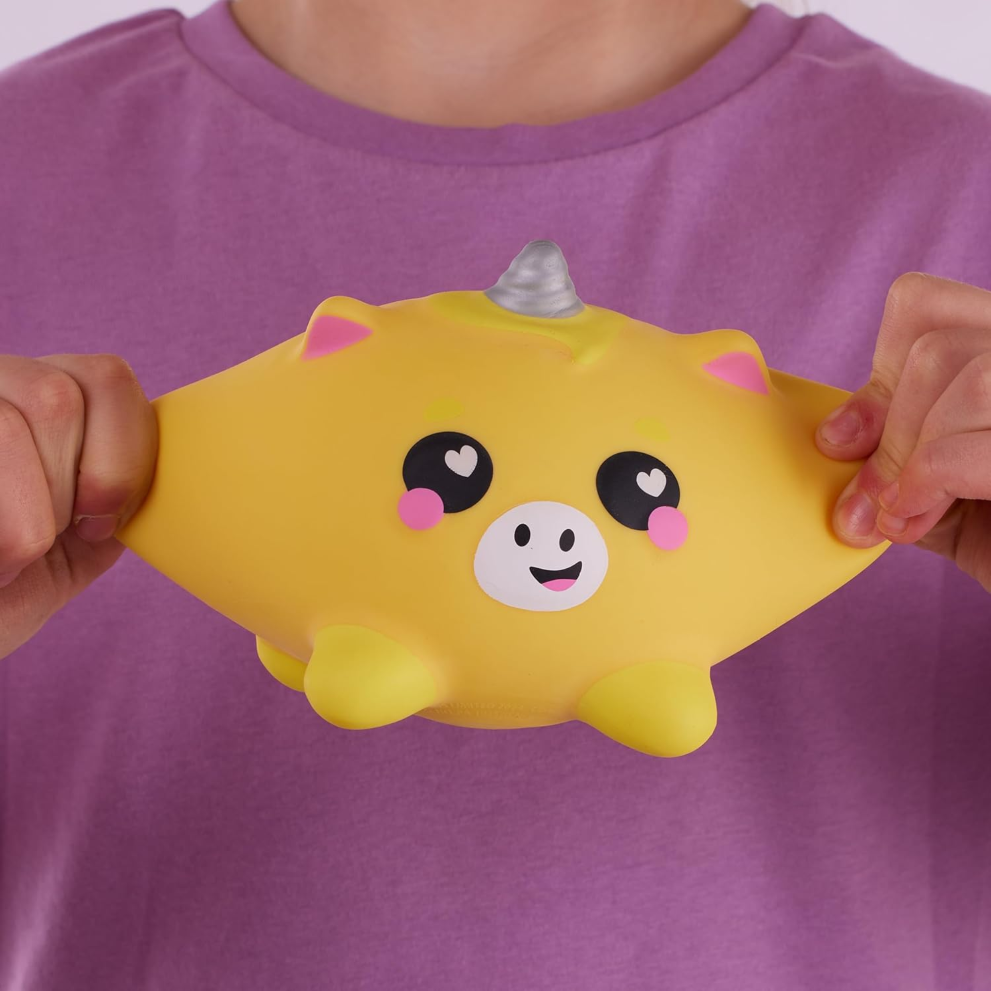 سمووشزيز لوفزيس، فندر، وحيد القرن الأصفر، شخصيات قابلة للتجميع، ناعمة للغاية، محببة وطرية!