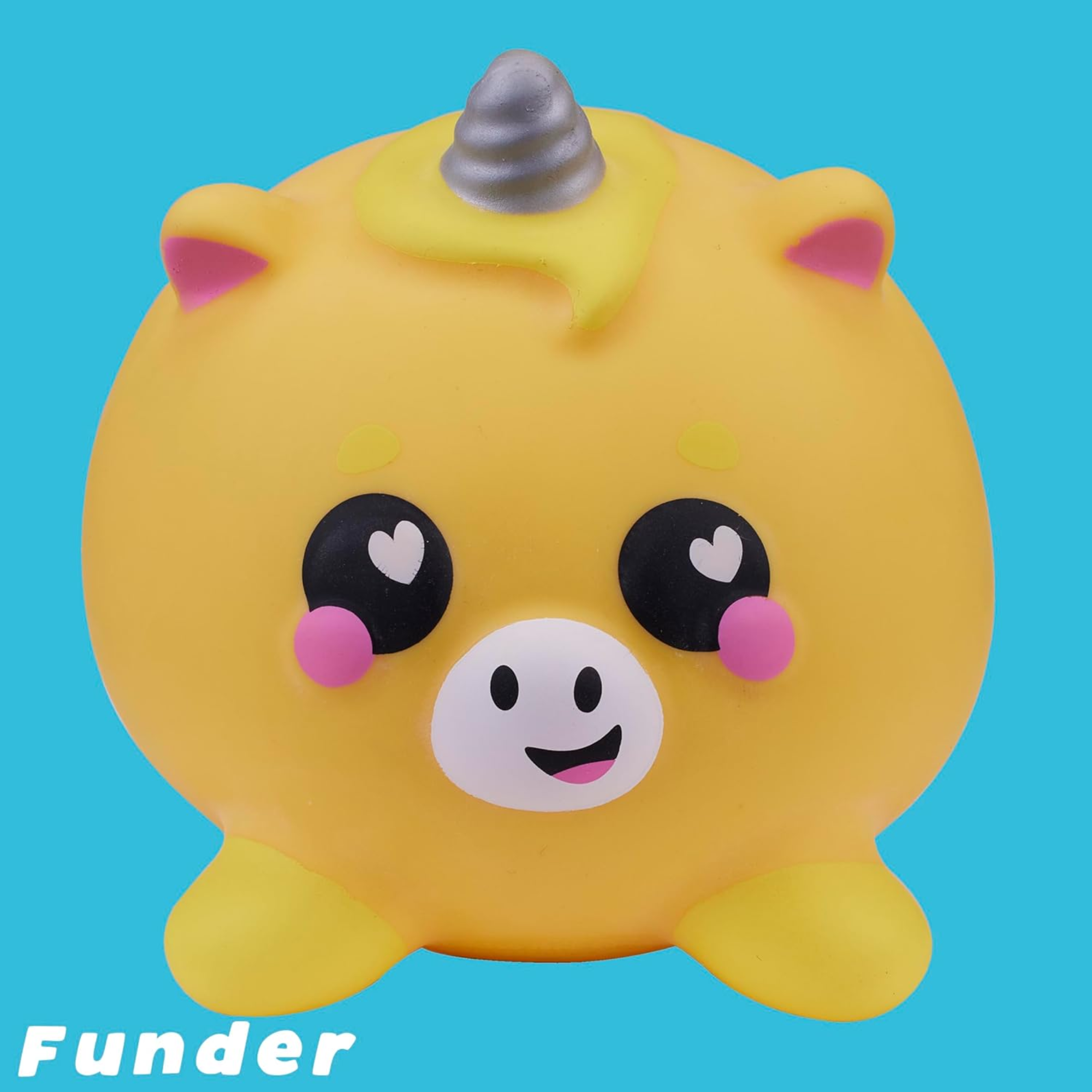 سمووشزيز لوفزيس، فندر، وحيد القرن الأصفر، شخصيات قابلة للتجميع، ناعمة للغاية، محببة وطرية!