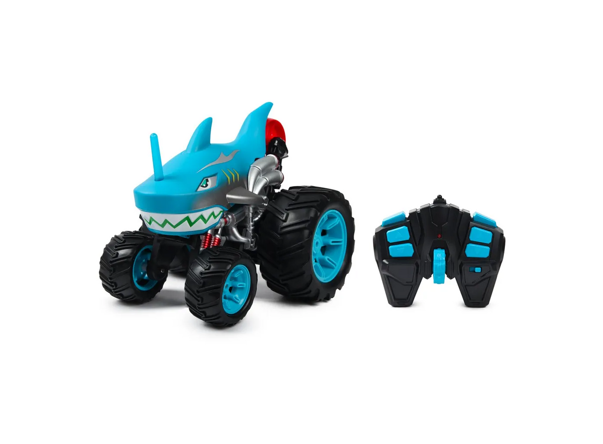 Crazon 1:14 Shark Stunt RC Car, 5 Wheel Anti Flip Design, 360° Spin, Drift Action, Rear Wheel Standing, 2.4GHz Remote Control Car for Kids 3+
