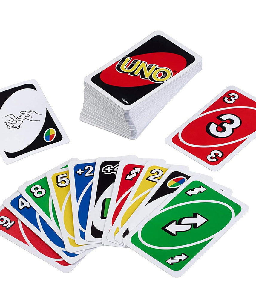 UNO Card Game, Family Games, Multi-Color, Classic Matching Card Game with Customizable Wild Cards, 2-10 Players, Ages 7+
