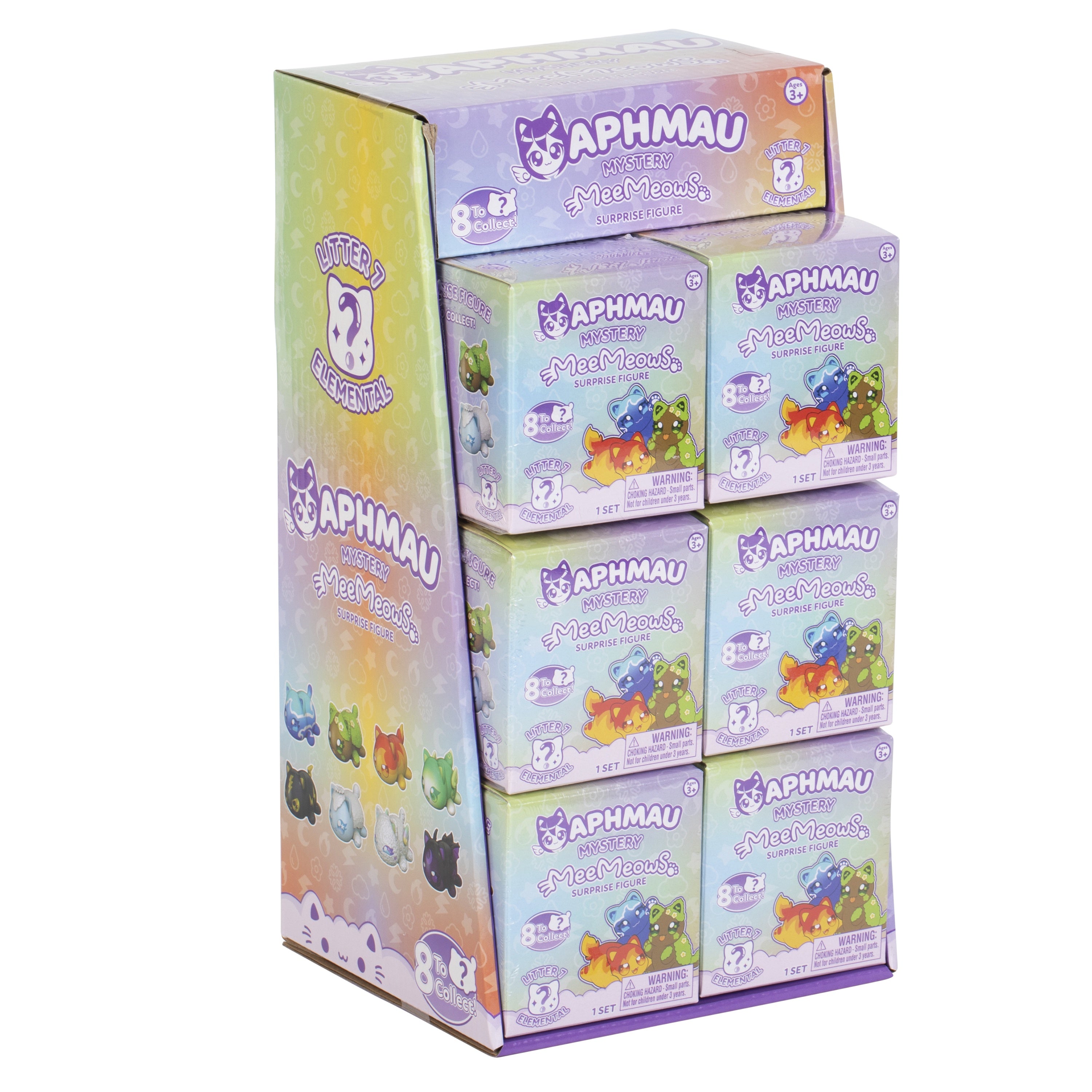 Aphmau MeeMeow Mystery Figures Series 7 Elemental Collection, Official Aphmau Merchandise, 1 Random Collectible Figure Blind Box, Surprise Toy for Girls and Boys Ages 3 and Up