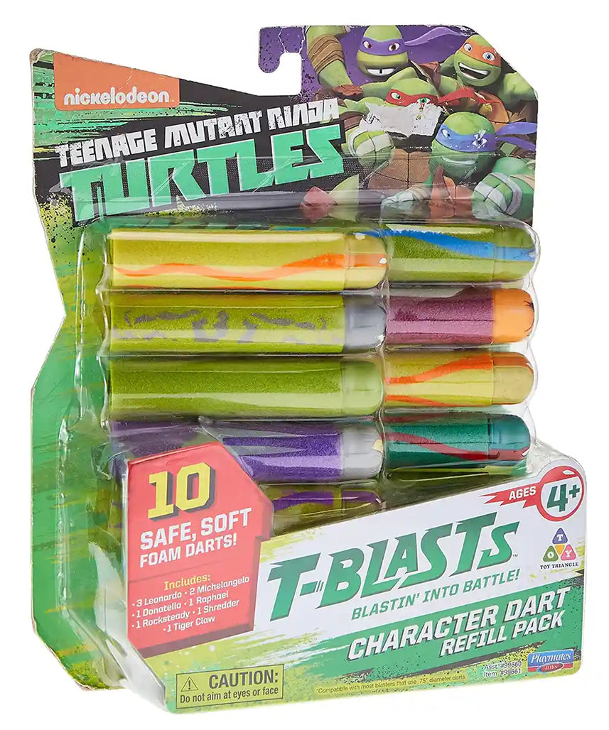 مجموعة إعادة تعبئة سلاحف النينجا المراهقة المتحولة تي بلاست، 10 قطع من ذخيرة السهام، سهام الأبطال والأشرار، متوافقة مع مسدسات تي بلاست، لعبة أنشطة للأطفال