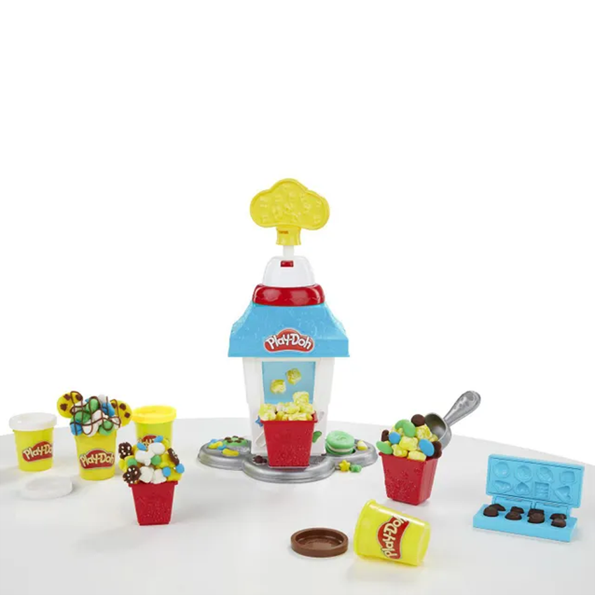 Play-Doh Kitchen Creations Popcorn Party Play Food Set with 6 Non-Toxic Cans, Kids Toy Popcorn Maker for Ages 3+