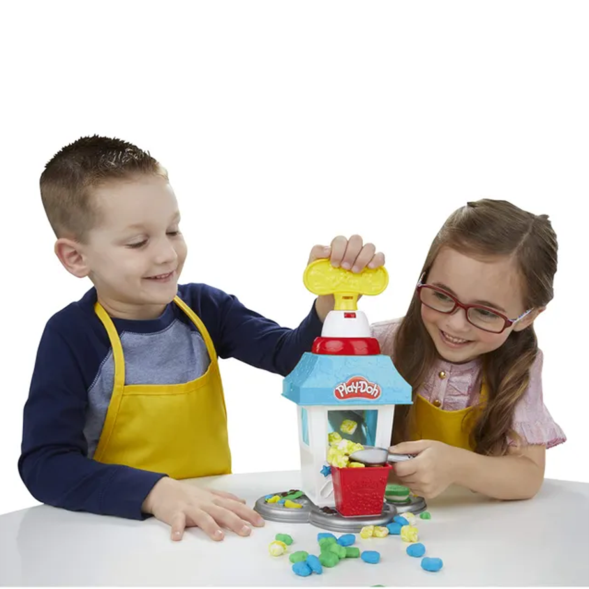 Play-Doh Kitchen Creations Popcorn Party Play Food Set with 6 Non-Toxic Cans, Kids Toy Popcorn Maker for Ages 3+