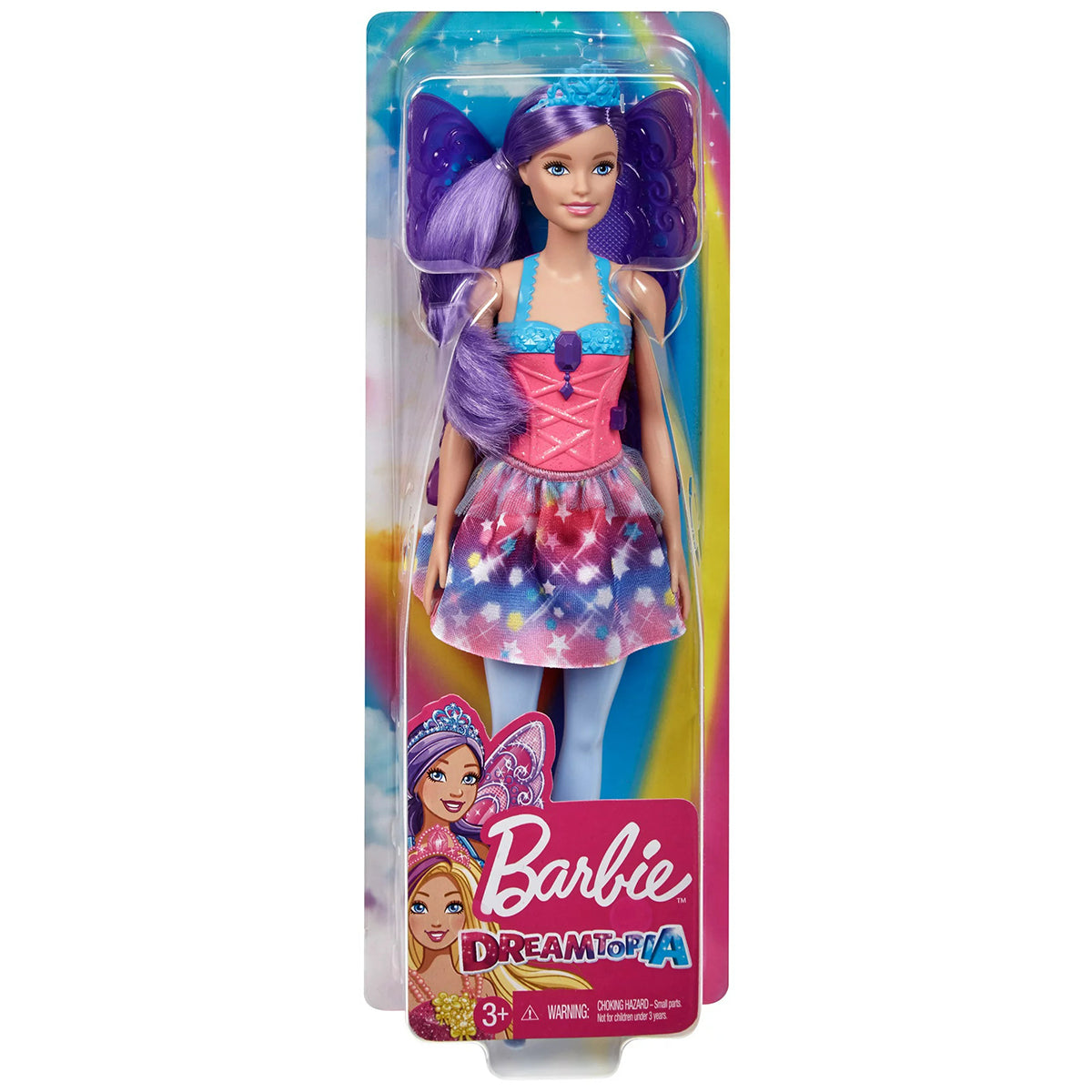 Barbie Dreamtopia Fairy Doll 12-Inch Purple Hair With Wings Toy for Kids Ages 3 to 7