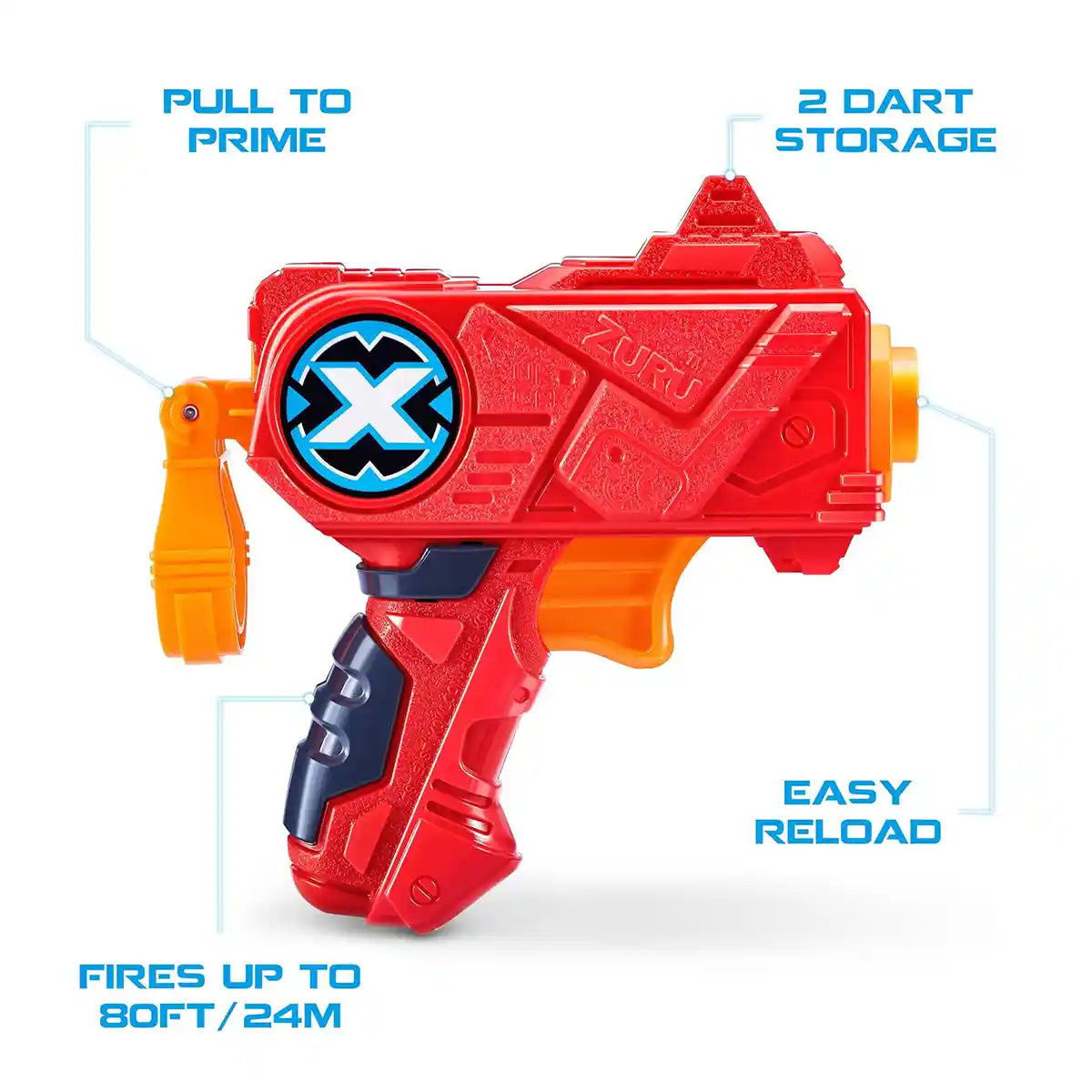 قاذف سهام مزدوج من إكس شوت إم كيه 3، قاذف سهام من الفوم، متعدد الألوان، 36432، مناسب للأعمار من 6 سنوات فما فوق
