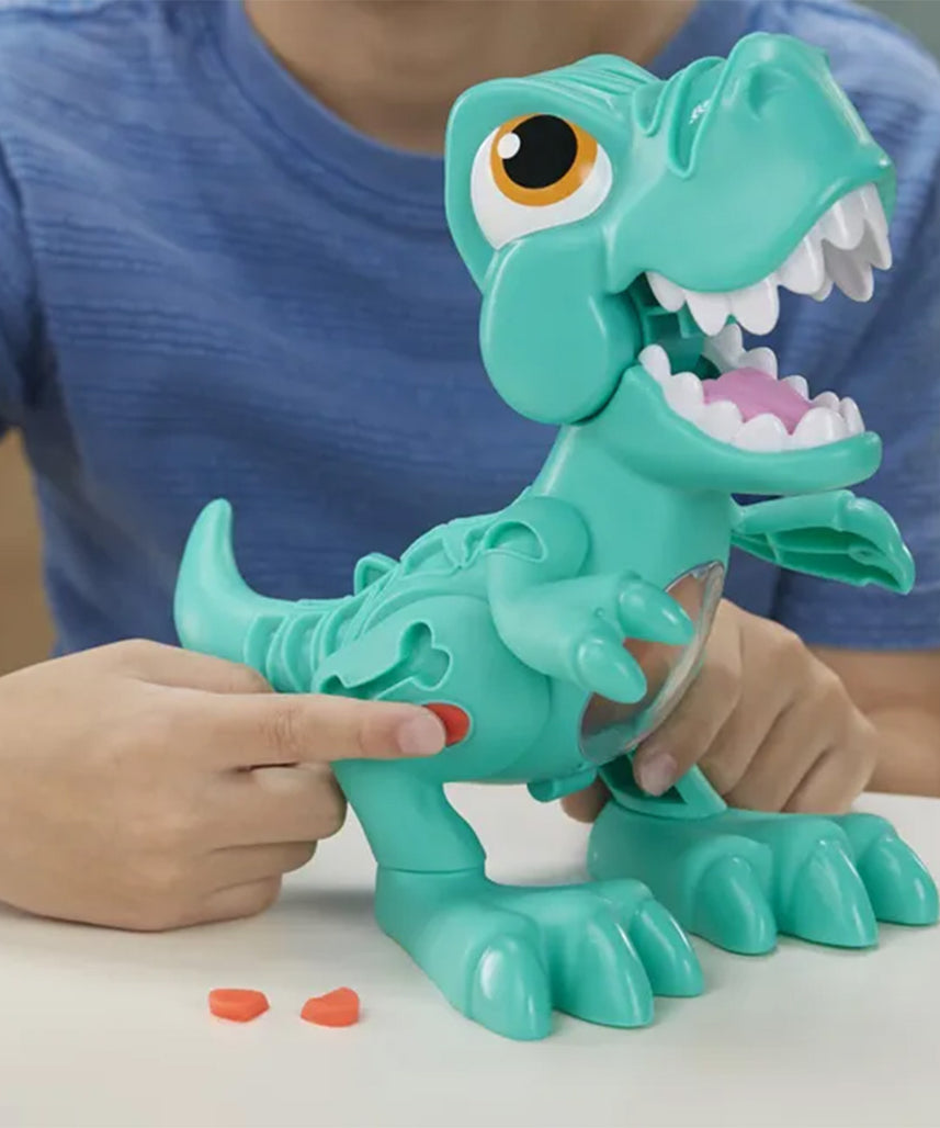 بلاي دوه هاسبرو تي ريكس دينو كرو جلاتونوس تيرانوصور، أصوات ديناصورات ممتعة، 3 بيضات بلاي دوه 70 غرام، صديق البتروداكتيل، متعدد الألوان، F1504FF2