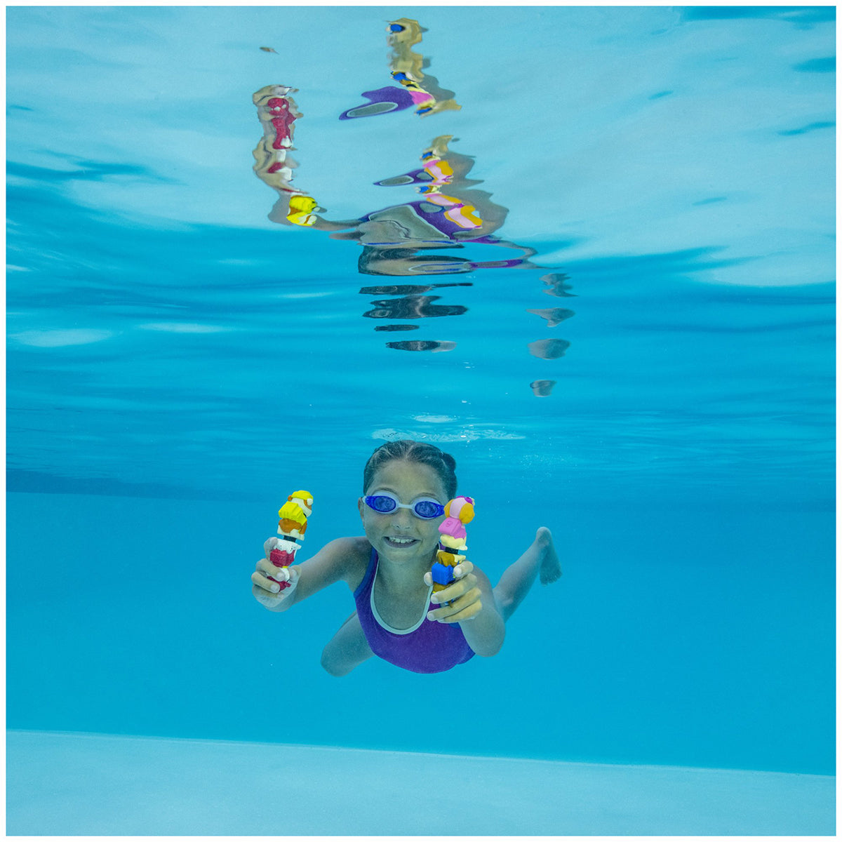 Paw Patrol Learn to Dive Swim Dive Sticks for Kids, 2-Pack Adjustable Floating and Sinking Pool Toys for Beginner and Advanced Swimmers, Fun Underwater Water Retrieval Training