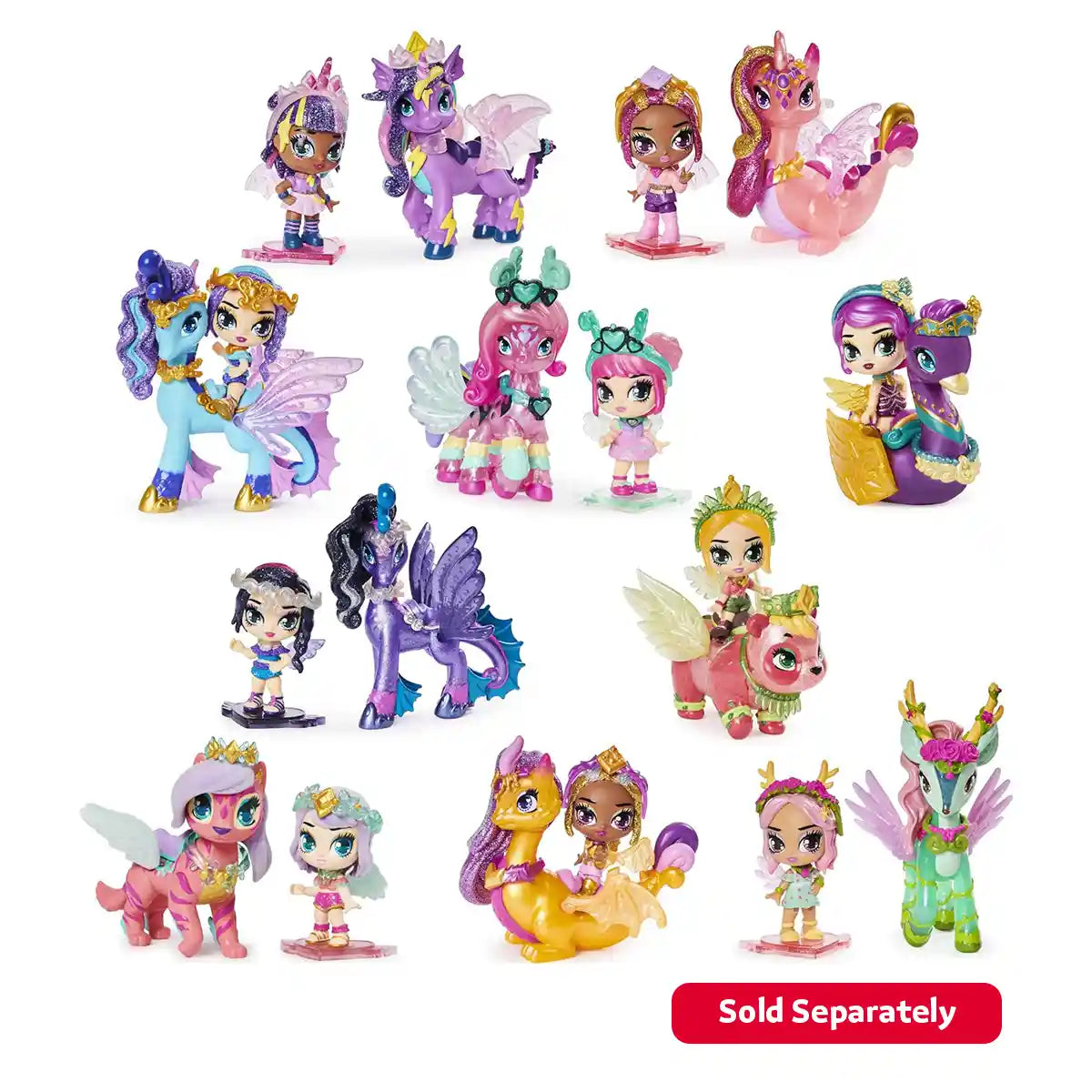 مجموعة هاتشيمالز بيكسيز رايدرز لاجون ليلي بيكسي وسيستاليون جلايدر، مع ميزات غامضة سحرية، وملحقات، وحامل عرض، ورمز تطبيق، للأعمار من 5 سنوات فما فوق، من هاتشيمالز كوليكشنز