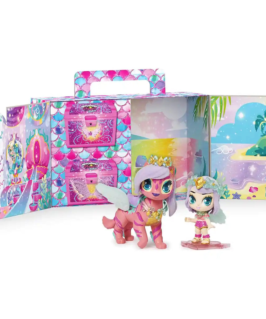 مجموعة هاتشيمالز بيكسيز رايدرز لاجون ليلي بيكسي وسيستاليون جلايدر، مع ميزات غامضة سحرية، وملحقات، وحامل عرض، ورمز تطبيق، للأعمار من 5 سنوات فما فوق، من هاتشيمالز كوليكشنز