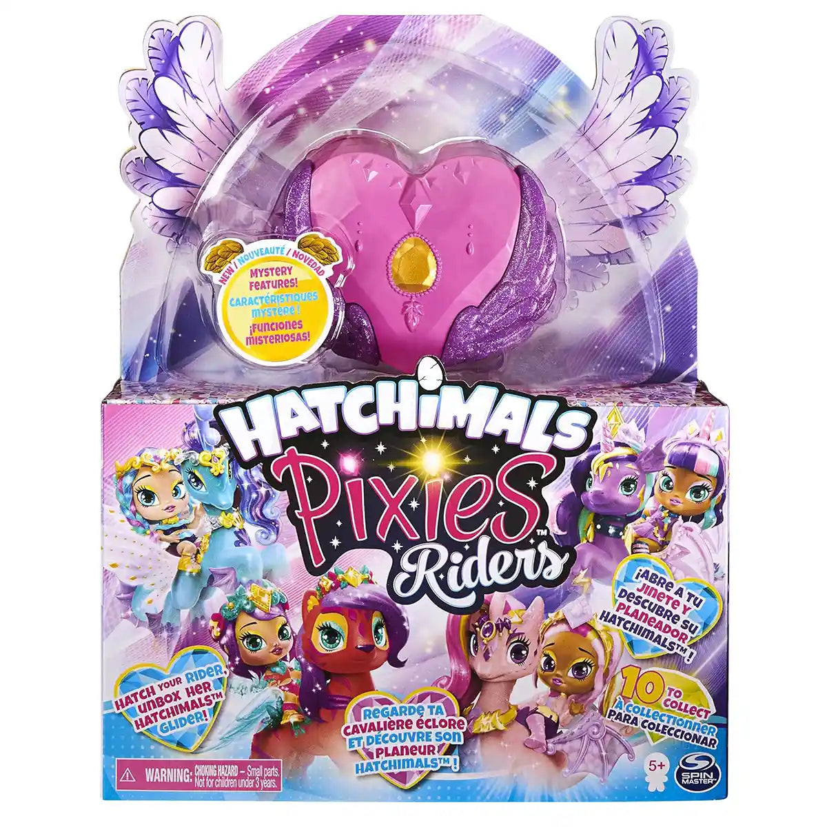 مجموعة هاتشيمالز بيكسيز رايدرز لاجون ليلي بيكسي وسيستاليون جلايدر، مع ميزات غامضة سحرية، وملحقات، وحامل عرض، ورمز تطبيق، للأعمار من 5 سنوات فما فوق، من هاتشيمالز كوليكشنز