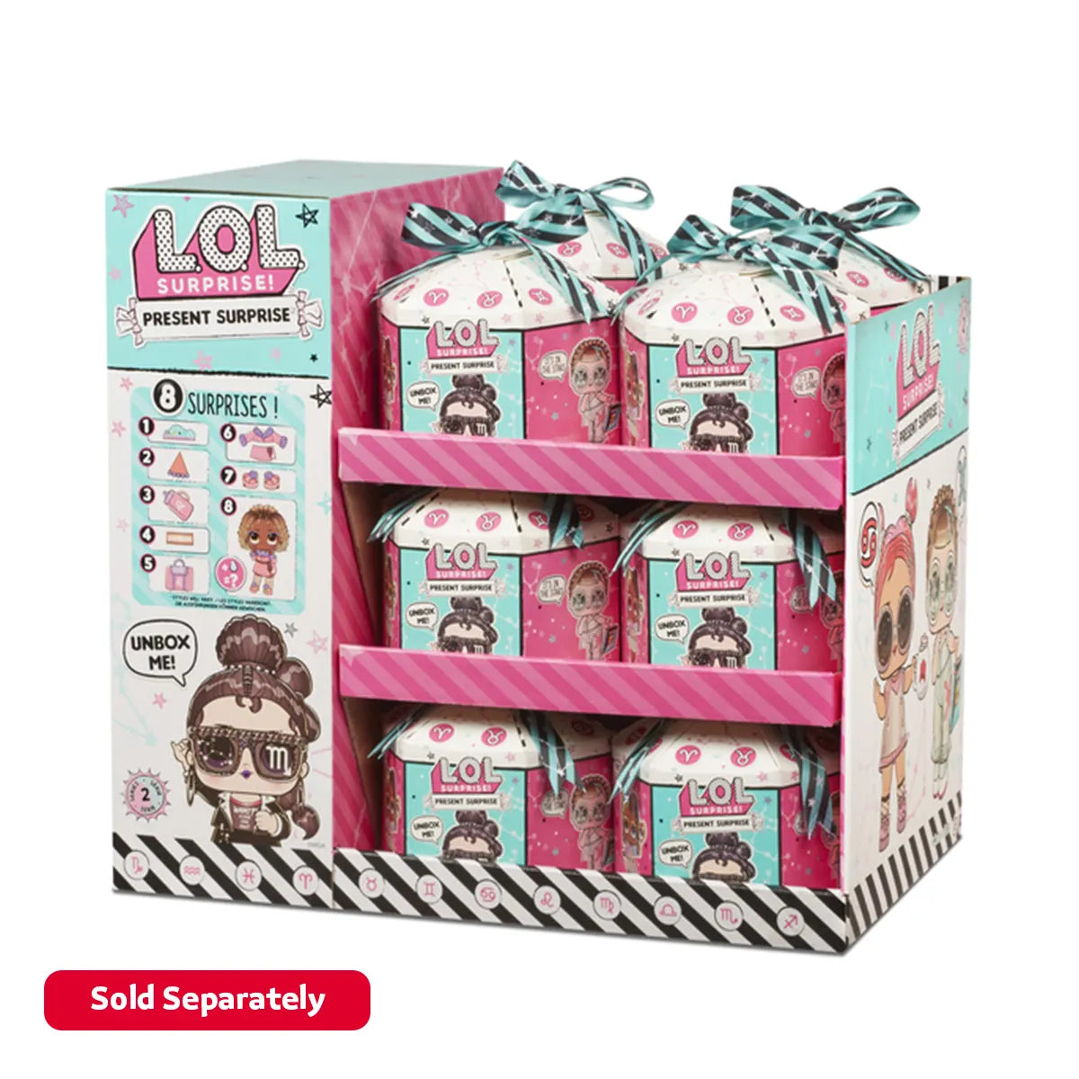 L.O.L. Surprise Present Tots Series 2 Doll with 8 Surprises, Star Sign Themed Fashion Doll, 3 Inch Collectible Toy for Girls