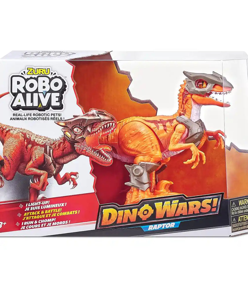 زورو روبو ألايف، سلسلة حروب الديناصورات الأولى، لعبة ديناصور رابتور، 23 سم، ديناصور آلي تفاعلي، حركات واقعية، فكين زئيريين ومُقاطعين، لعبة أطفال متينة، 3 سنوات فأكثر