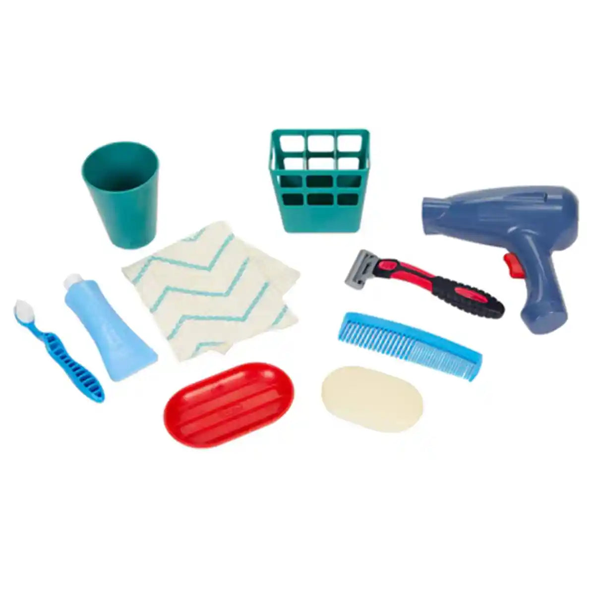 ليتل تايكس، حوض حمام مع صنبور يعمل بشكل حقيقي، ١٢ ملحقًا، لعبة تظاهرية للأطفال، تعلم تقمص الأدوار، رمادي/متعدد الألوان، للأعمار من سنتين فما فوق