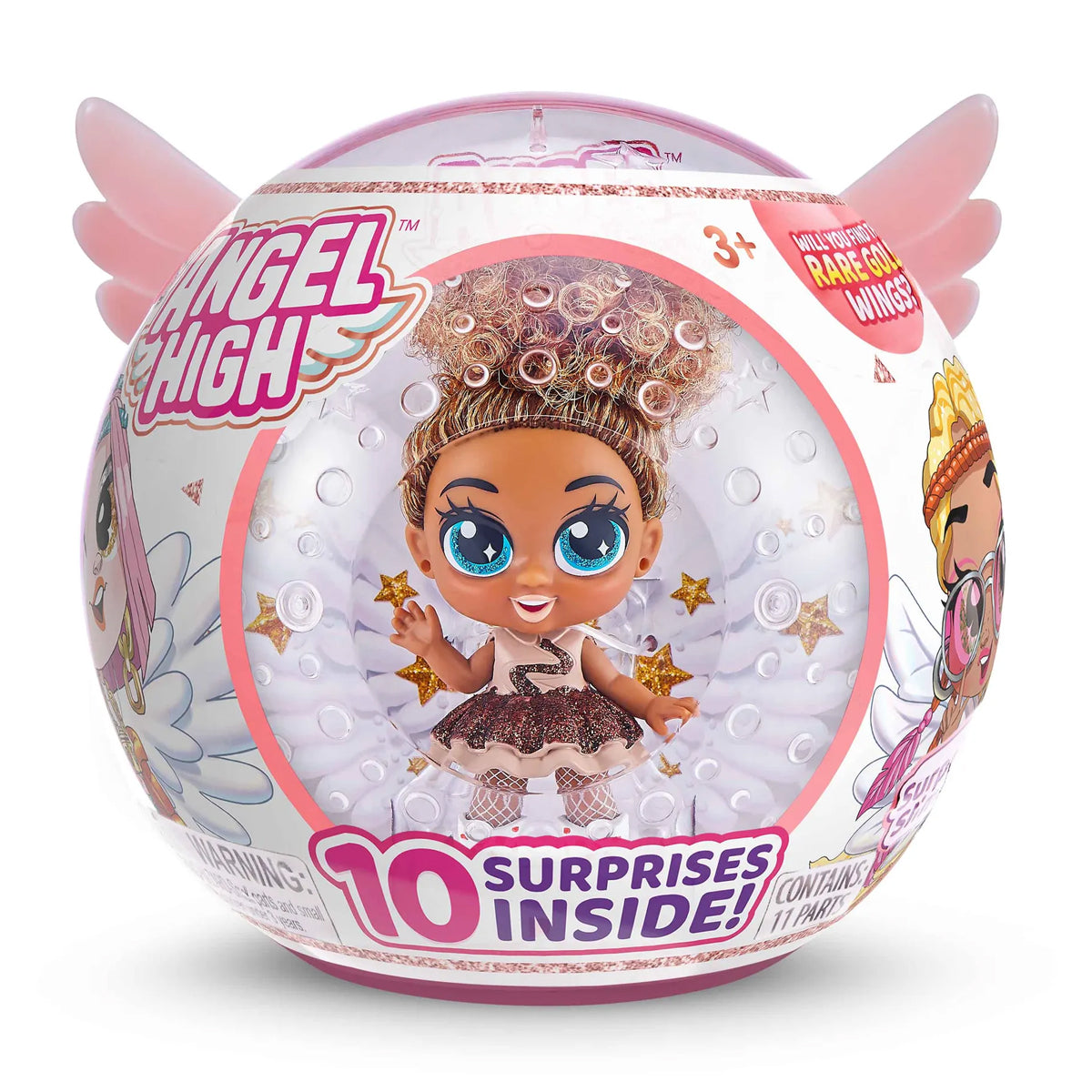 زورو آنجل هاي سيريز ١، مجموعة مفاجئات شعر آنجل الصغيرة الجميلة، دمية أنيقة قابلة للتجميع، ١٠ مفاجآت رائعة، مواد غير سامة، لعبة للبنات، متعة ارتداء الملابس وتصفيف الشعر