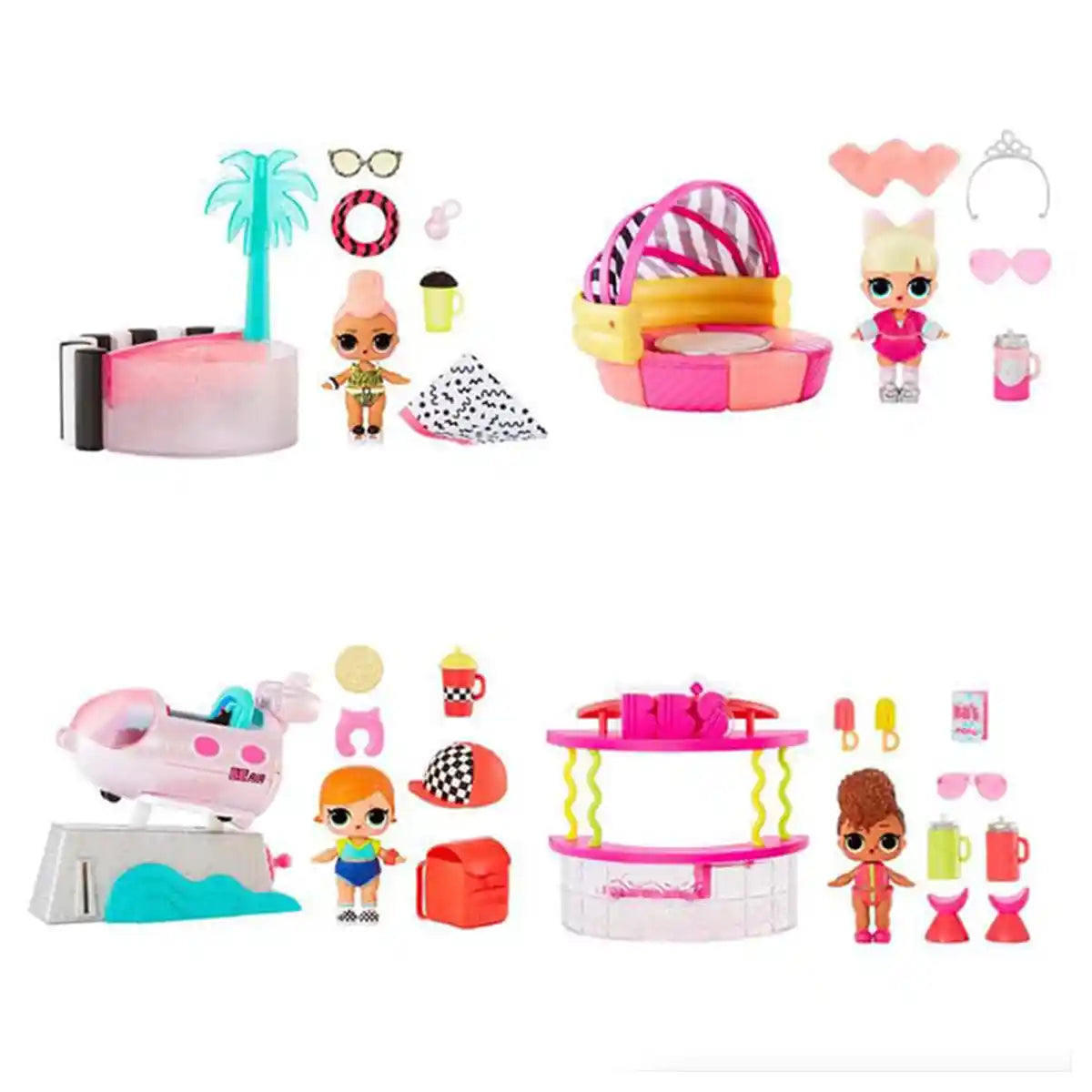 مجموعة أثاث لول سربرايز مع دمية بأشكال متنوعة للأطفال من عمر 4 إلى 6 سنوات