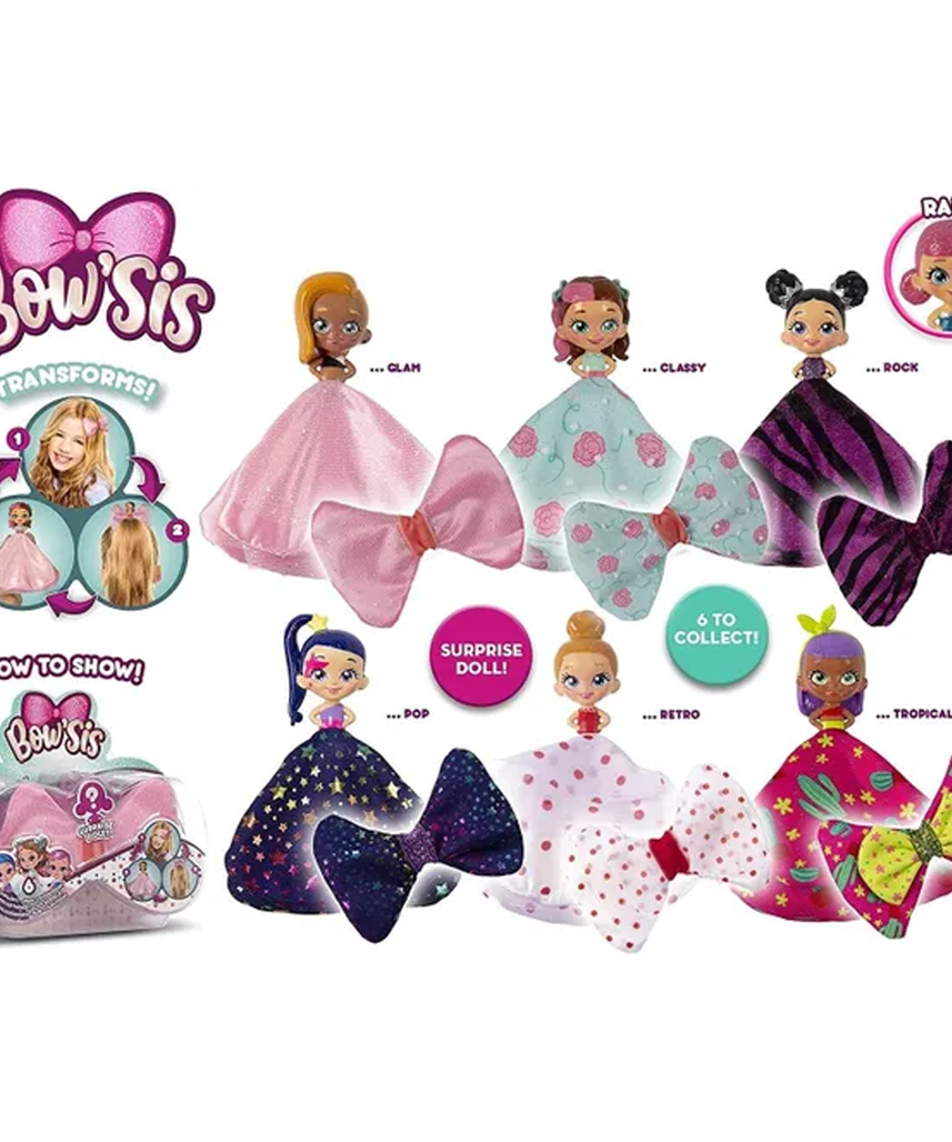 دمية باوزيس الصغيرة المتنوعة (قطعة واحدة) من آي إم سي تويز، دمية مفاجأة قابلة للتجميع مع ملحق فيونكة مخفية، ألعاب للبنات من سن 3 سنوات فما فوق