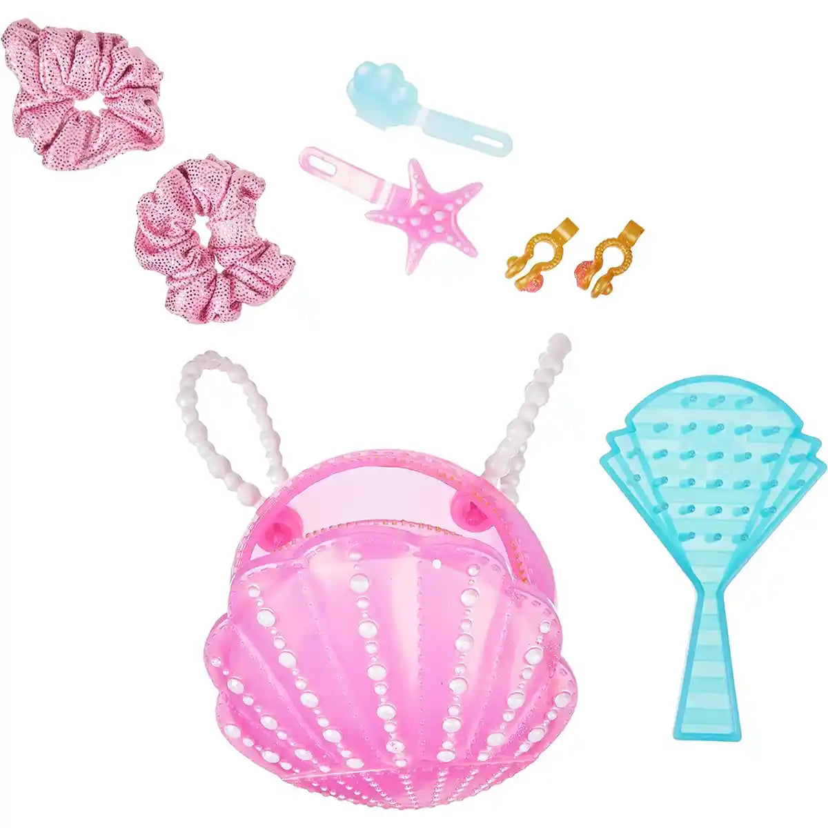 دمية إل أو إل سربرايز بيج بيبي، شعر، شعر، ملكة سبلاش، دمية بطول 11 بوصة، شعر وفستان أزرق وردي، شعر متجذر، ملحقات قابلة للمشاركة، حقيبة ظهر متضمنة، لعبة للعطلات، هدية للأطفال من سن 4 سنوات فما فوق