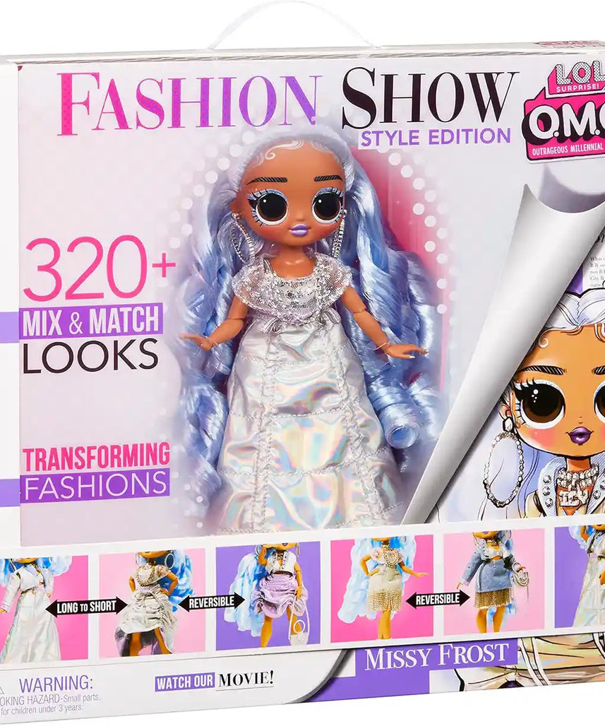 إصدار عرض أزياء إل أو إل سربرايز أو إم جي، ميسي فروست، دمية أزياء بطول 10 بوصات، ملابس متحولة، جاهزة للعرض، دمية مفصلية، ملحقات متضمنة، لعبة للأطفال من سن 4 سنوات فما فوق
