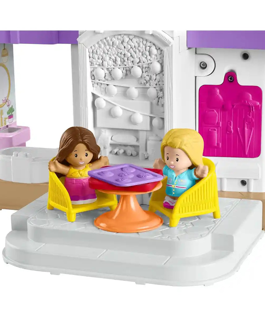 فيشر برايس باربي ليتل دريم هاوس ليتل بيبول، مجموعة ألعاب تفاعلية للأطفال الصغار مع مصعد ومنزلق حلزوني وأضواء وموسيقى وشخصيات مناسبة للأعمار من 18 شهرًا فما فوق