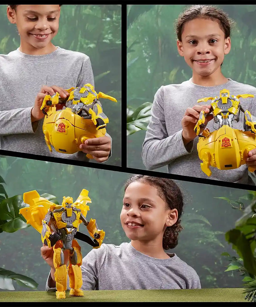 لعبة تقمص الأدوار "ترانسفورمرز رايز أوف ذا بيستس بامبلبي" 2 في 1، قناع تحويل الروبوت إلى قناع، مقاس 9 بوصات، مقاس قابل للتعديل، مستوحاة من الأفلام، مناسبة للأعمار من 6 سنوات فما فوق