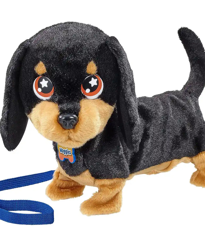 أنيماجيك واغلز داشهند، كلب تفاعلي محشو يمشي وينبح، حيوان أليف إلكتروني بذيل متحرك، مناسب للأعمار من 3 سنوات فما فوق، شخصيات ألعاب تفاعلية محشوة