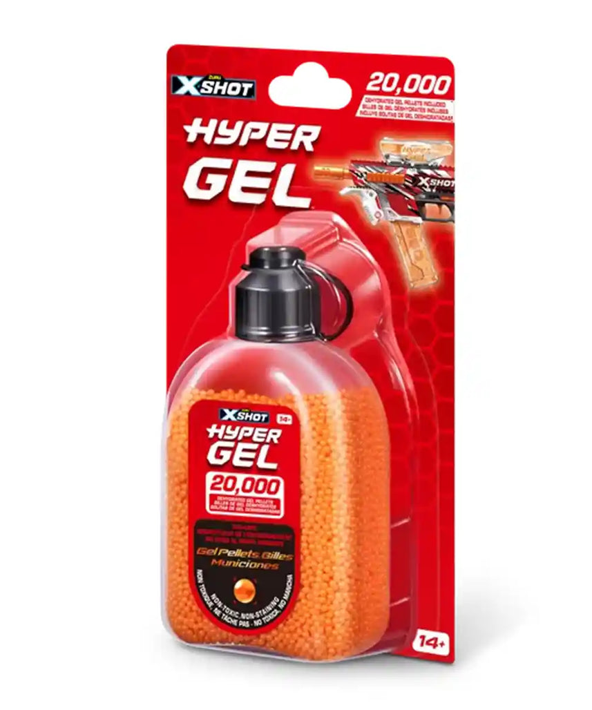 عبوة من 20 قطعة من جل إكس-شوت هايبر جل، XS-36625، 20,000 جل ماص للماء، ذخيرة رغوية آمنة وغير سامة، جل متمدد، متوافق مع مسدسات إكس-شوت، ألعاب ممتعة في الهواء الطلق وداخل المنزل، للأطفال والمراهقين