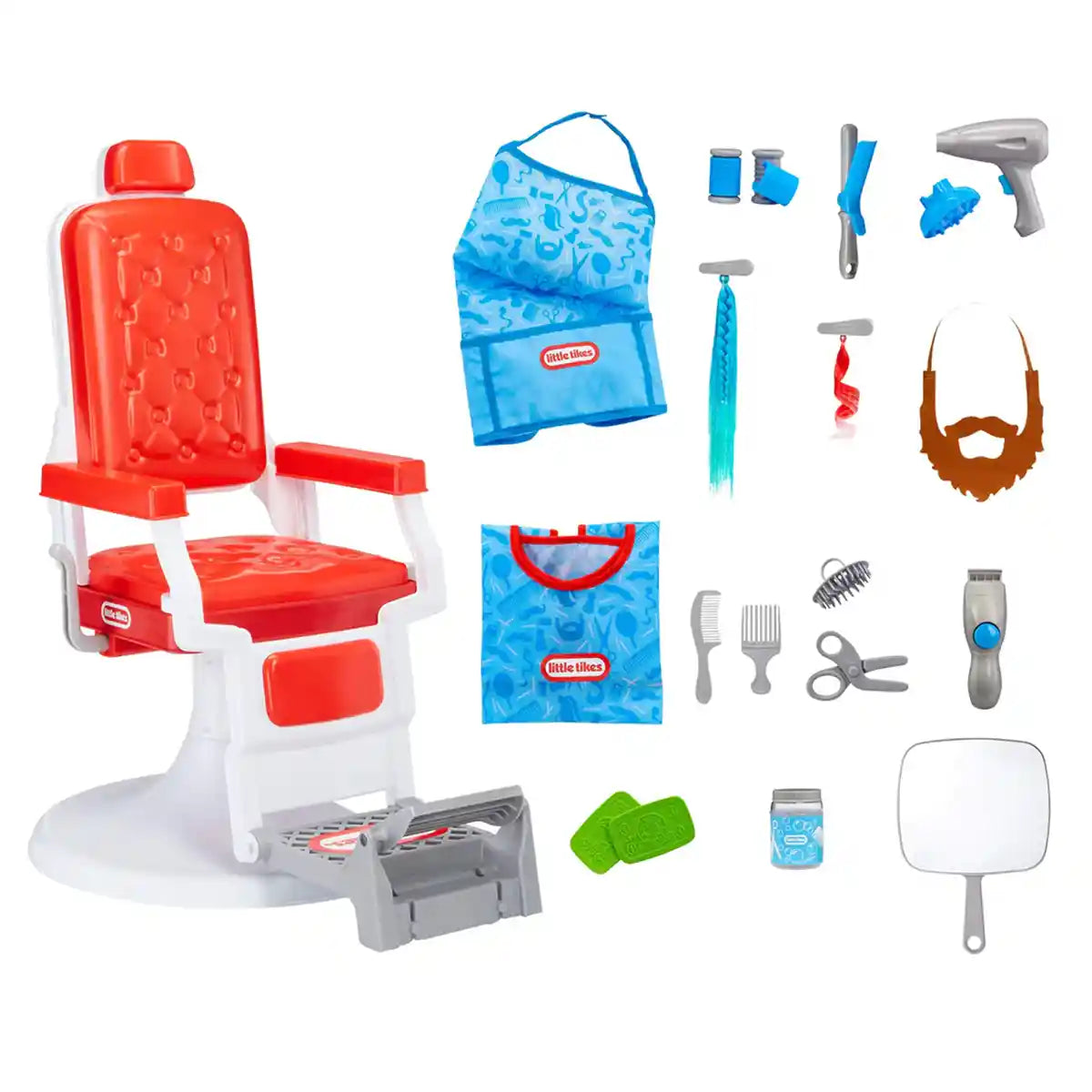 Little Tikes Style Station – Pretend Play Salon & Barber Shop Chair with 20 Accessories, Working Hairdryer & Buzzing Clippers – Kids Ages 3–5