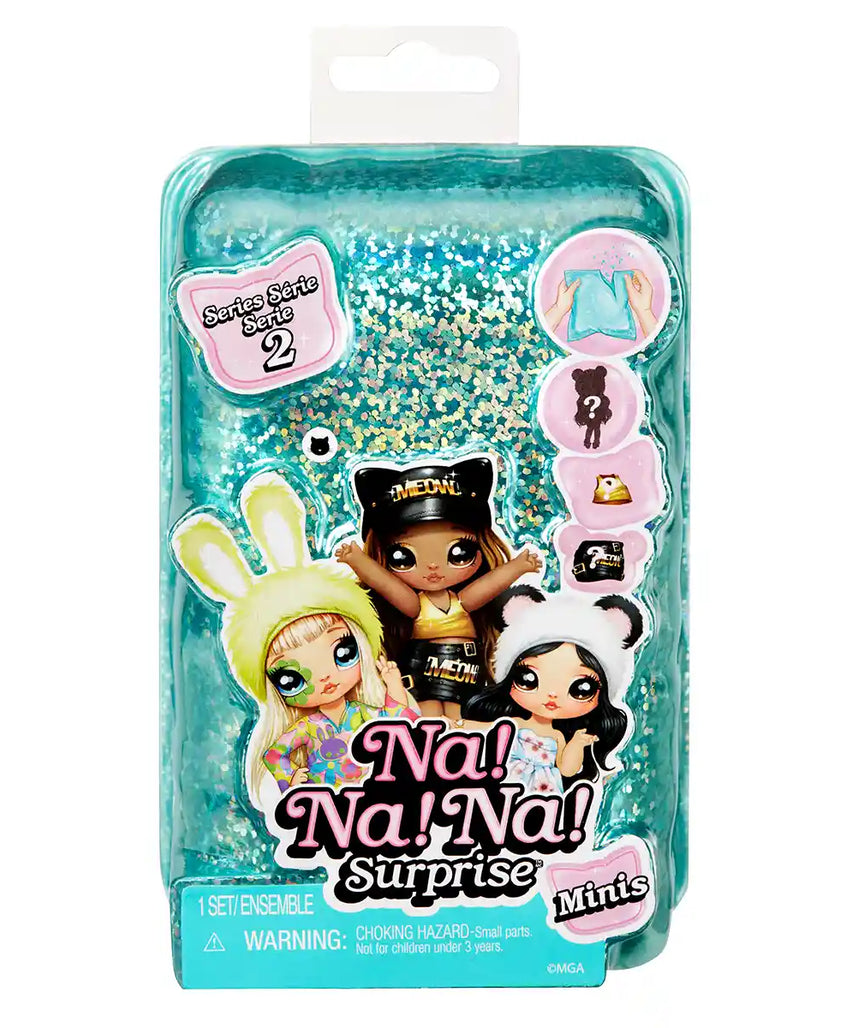 دمى نا! نا! نا! مفاجئة صغيرة، دمى قابلة للتجميع، مقاس 4 بوصات، شعر متجذر، أزياء مستوحاة من الحيوانات، ملابس قابلة للمزج والتنسيق، قابلة للتعديل، تتضمن الزي والأحذية، تشكيلة صندوق مخفي