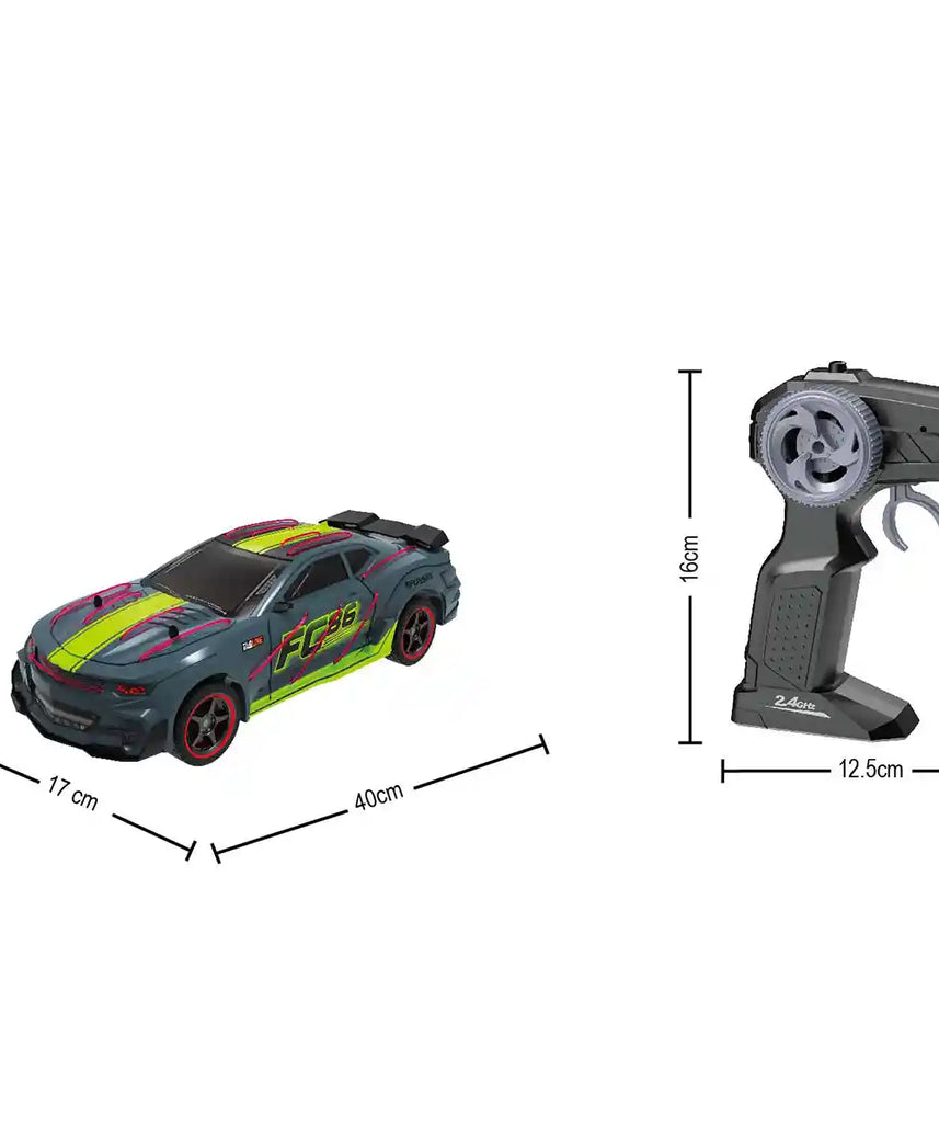 سيارة كرازون 1:12 RC مع بطارية - جهاز تحكم عن بعد 2.4 جيجاهرتز، سيارة سباق عالية السرعة، مناسبة للأعمار من 3 سنوات فما فوق