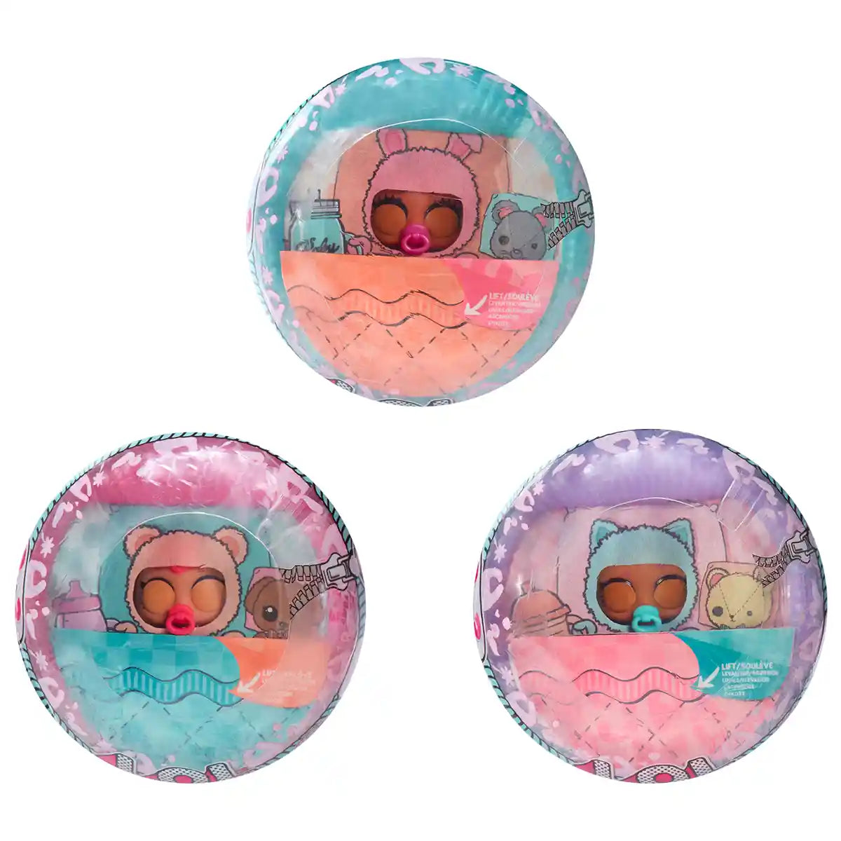 مجموعة دمى مفاجأة الأطفال من إل أو إل سربرايز!، مجموعة هدايا قابلة للتجميع مع كشف مائي للأطفال من سن 4 سنوات فما فوق، تتضمن دمى توأم وثلاثة توائم وحيوانات أليفة، بالإضافة إلى دمى ومنازل وإكسسوارات.