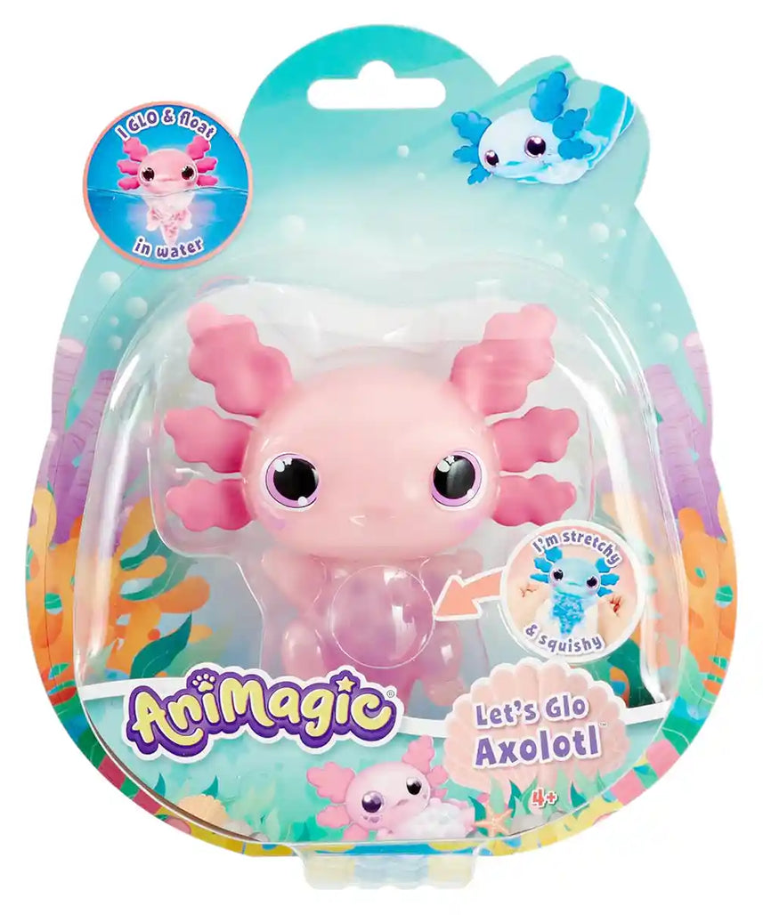 لعبة جالوت أنيماجيك، ليتس جلو أكسولوتل أزرق، حيوان أليف مضيء تفاعلي مع تأثير متوهج ومخالب قابلة للتمدد، لعبة حسية تعمل بالماء، مناسبة للأعمار من 4 سنوات فما فوق، شخصيات ألعاب تفاعلية من القطيفة