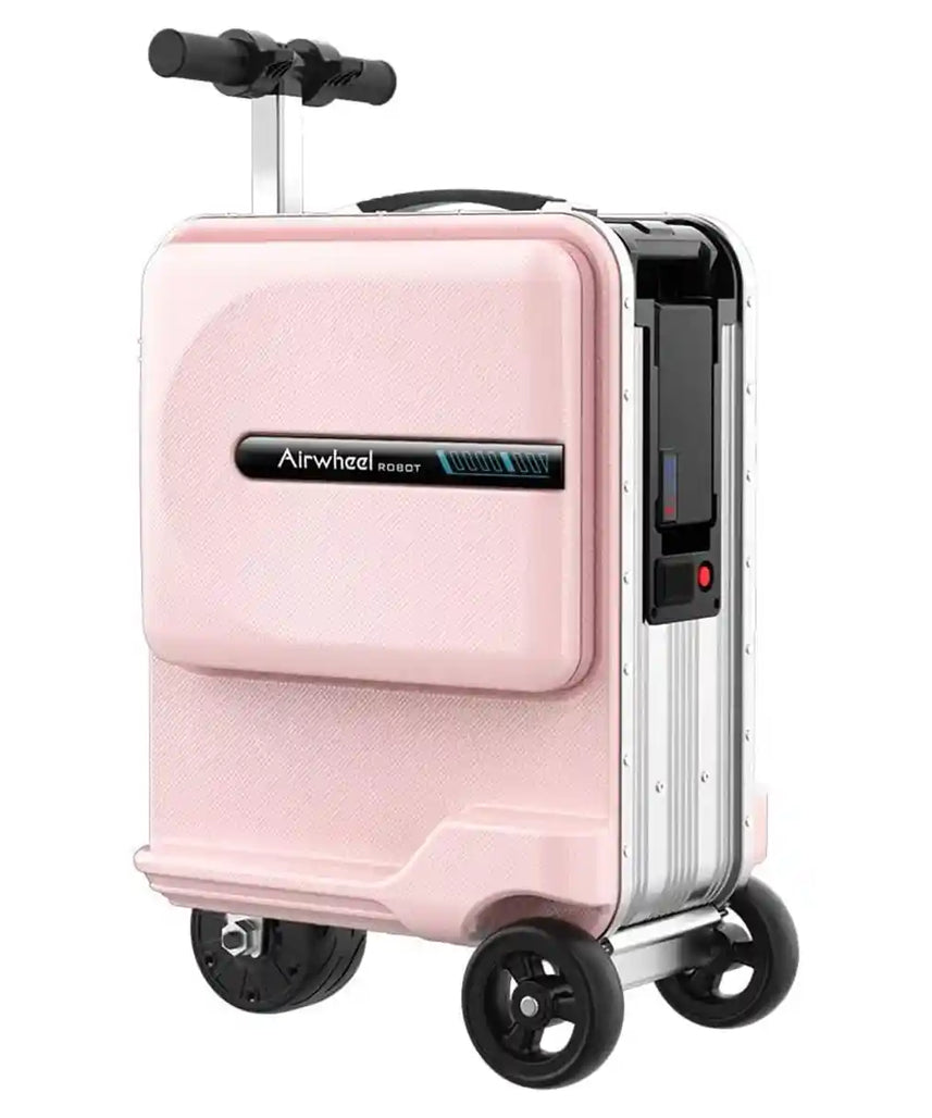 حقيبة سكوتر كهربائية Airwheel SE3MiniT، وردية اللون، خفيفة الوزن وذكية، سعة 26 لترًا، مع بطارية قابلة للإزالة معتمدة من شركة الطيران، وبنك طاقة، وسرعة 8 كم/ساعة