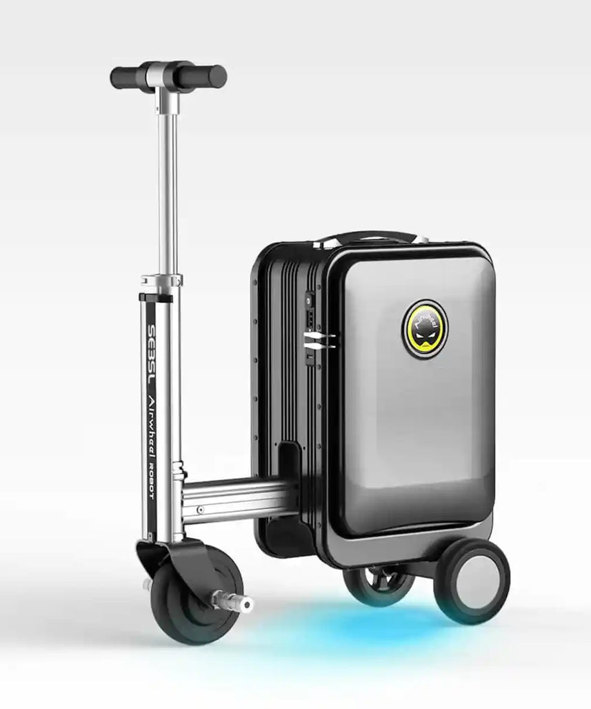 حقيبة سكوتر كهربائية Airwheel SE3SL، سوداء، خفيفة الوزن، 20 لترًا، مزودة بمحرك وبطارية قابلة للإزالة، ووظيفة بنك الطاقة، ومدى يصل إلى 10 كم