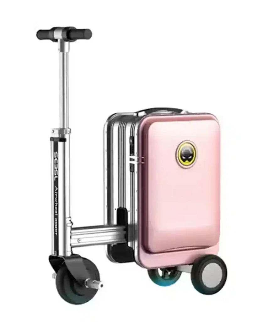 حقيبة سكوتر كهربائية Airwheel SE3SL، وردية اللون، خفيفة الوزن، سعة 20 لترًا، مزودة بمحرك وبطارية قابلة للإزالة، ووظيفة بنك الطاقة، ومدى يصل إلى 10 كم