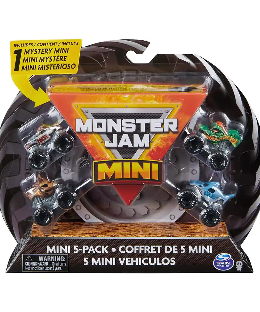 مجموعة من 5 مركبات مونستر جام صغيرة الحجم، شاحنات مصبوبة، ألعاب قابلة للتجميع للأطفال من سن 3 سنوات فما فوق