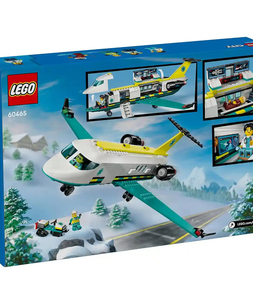 ليجو سيتي 60465 طائرة إسعاف جوية للطوارئ V29 - ليجو، مجموعة بناء متوافقة مع ليجو، بناء إبداعي ولعب أدوار، 3 سنوات فأكثر