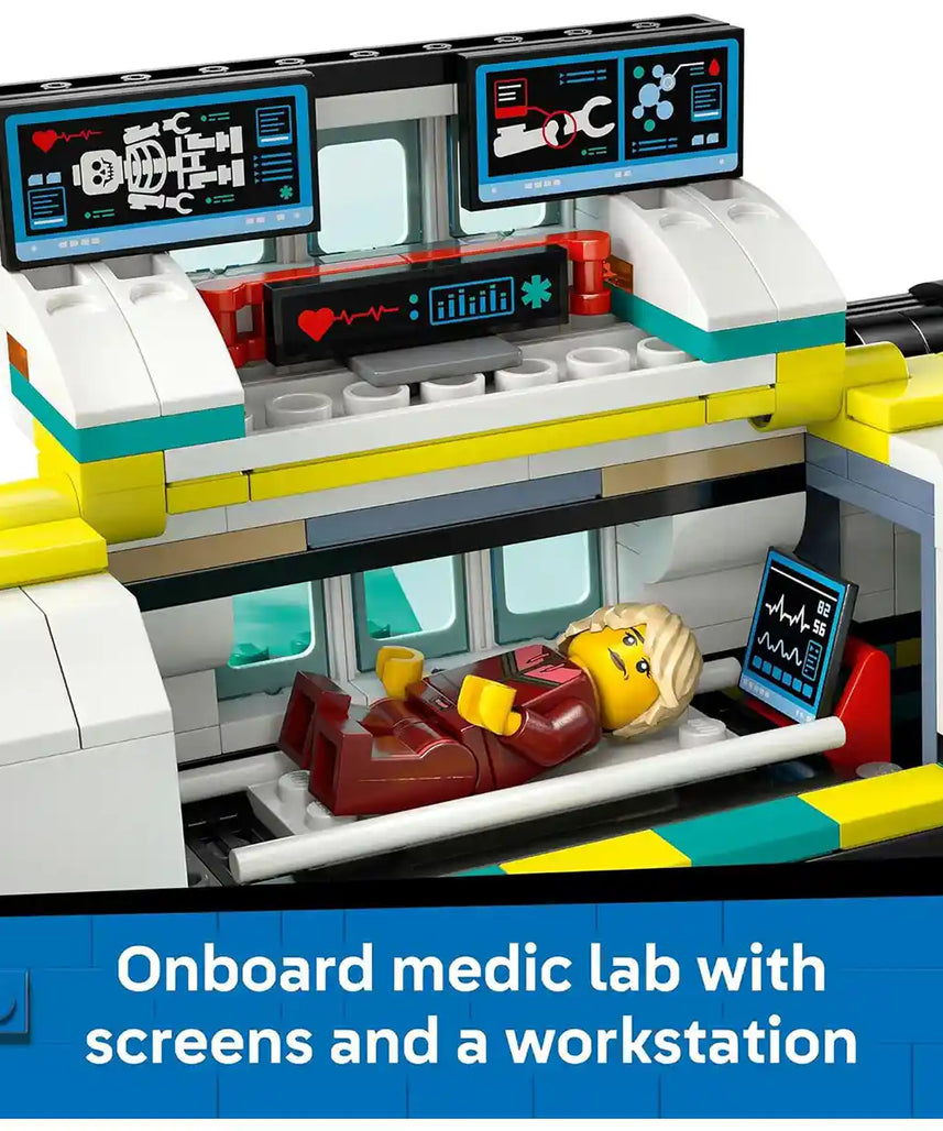 ليجو سيتي 60465 طائرة إسعاف جوية للطوارئ V29 - ليجو، مجموعة بناء متوافقة مع ليجو، بناء إبداعي ولعب أدوار، 3 سنوات فأكثر