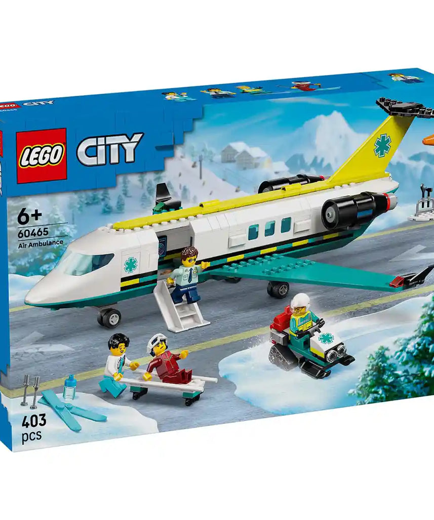 ليجو سيتي 60465 طائرة إسعاف جوية للطوارئ V29 - ليجو، مجموعة بناء متوافقة مع ليجو، بناء إبداعي ولعب أدوار، 3 سنوات فأكثر