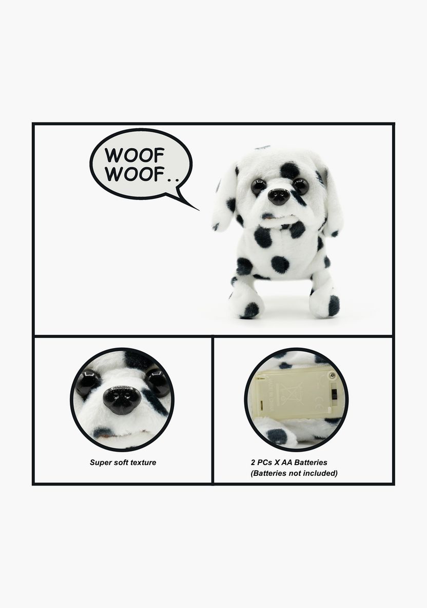 Pugs At Play Spotty Walking Dog Interactive Plush Toy with Bark Sound and Wagging Tail for Kids Ages 3 to 5