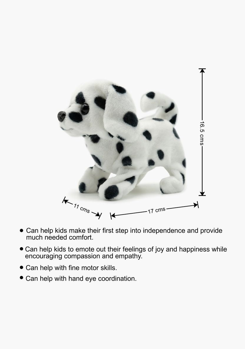 Pugs At Play Spotty Walking Dog Interactive Plush Toy with Bark Sound and Wagging Tail for Kids Ages 3 to 5