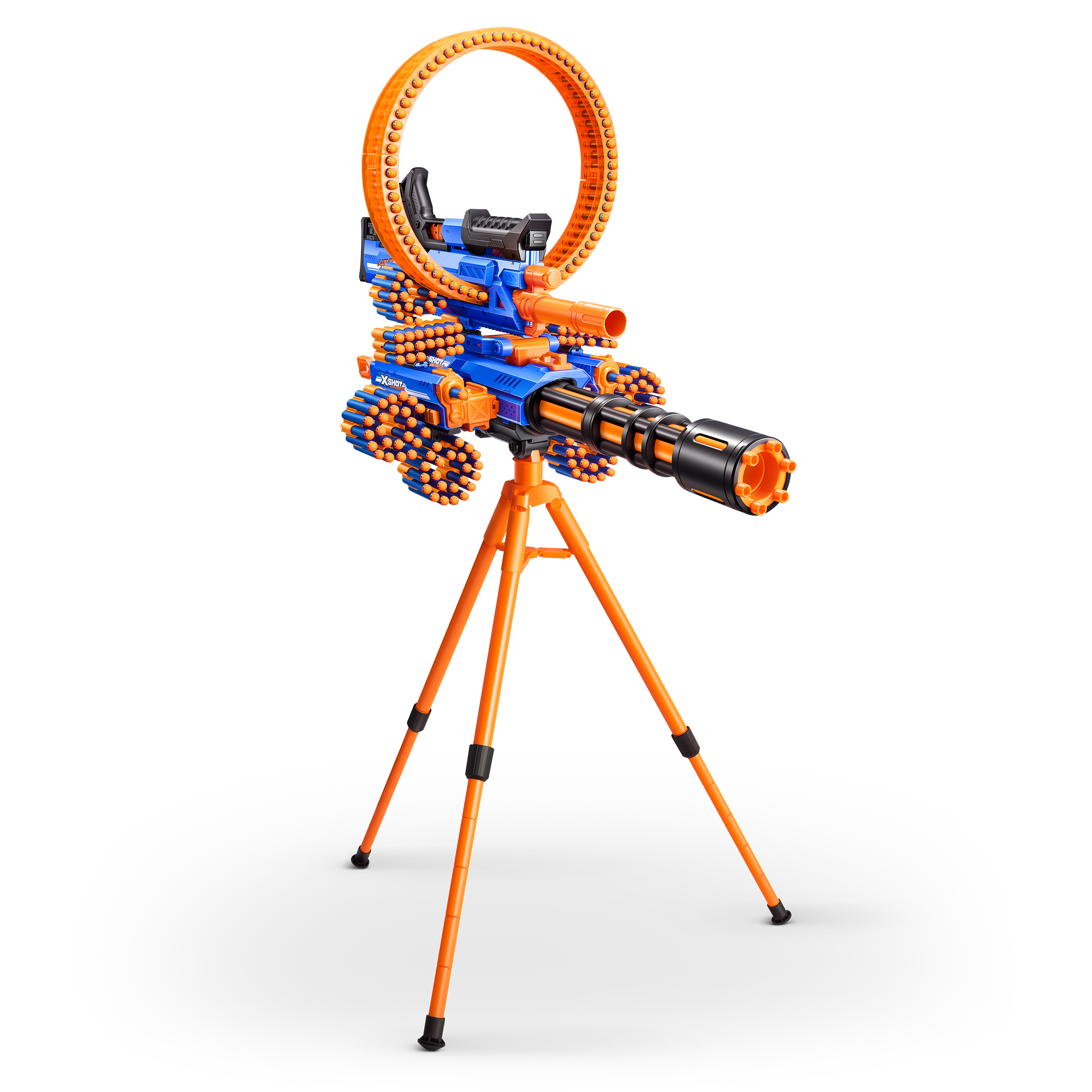 XSHOT Insanity Mad Mega Barrel Blaster, 72 Dart Capacity Toy Gun with Air Pocket Technology, Rapid-Fire Outdoor Blaster for Kids, Ages 3-5