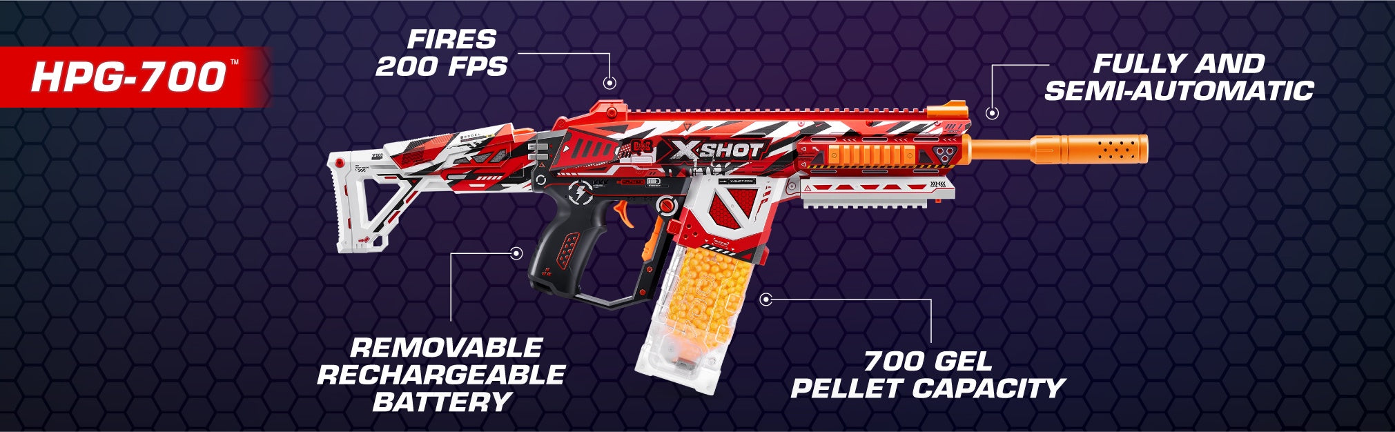 X Shot Hyper Gel Blaster Large with 20000 Gellets, Toy for Boys, Age 14+