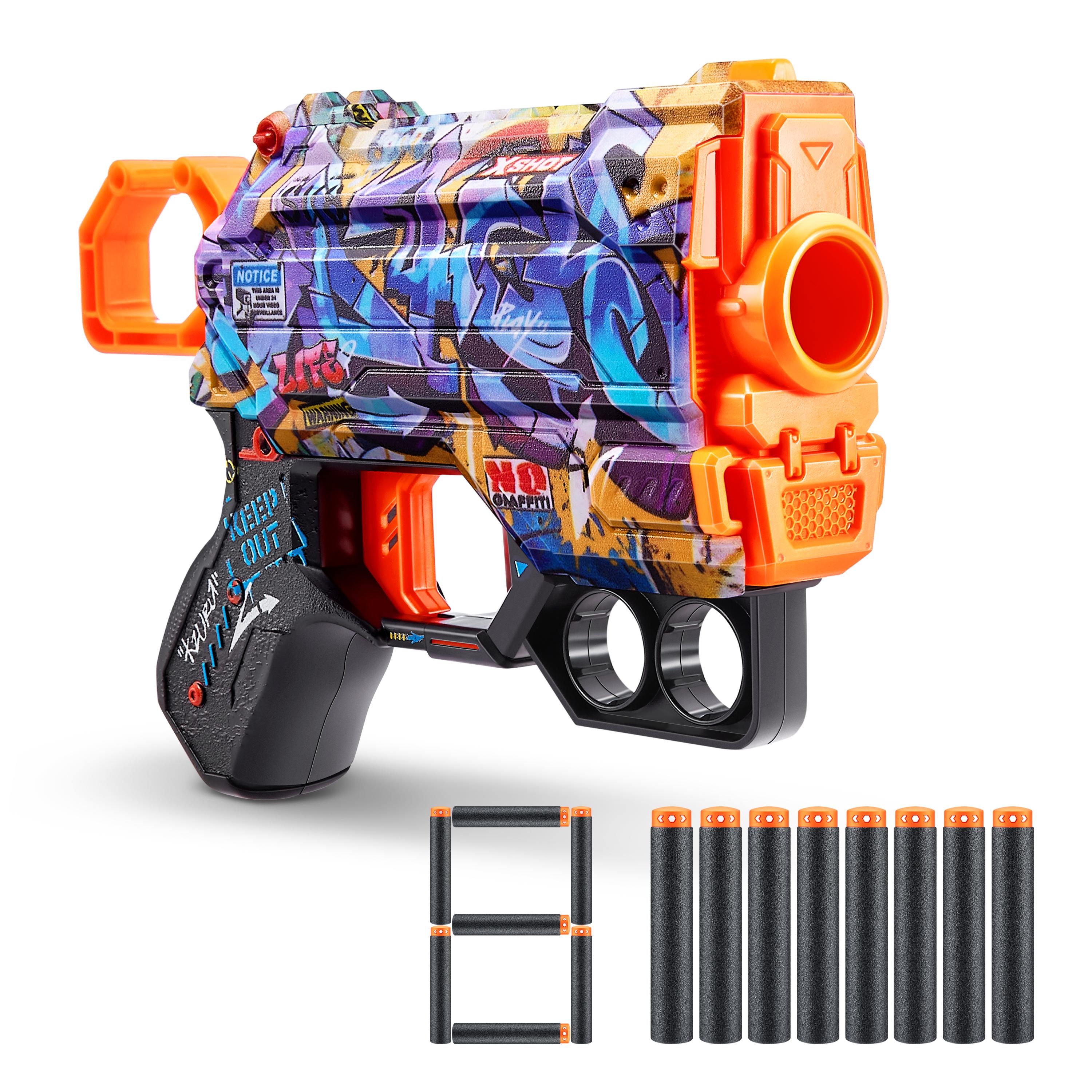 X Shot Skins Menace Blaster, Compact Foam Dart Gun for Boys, Age 8+