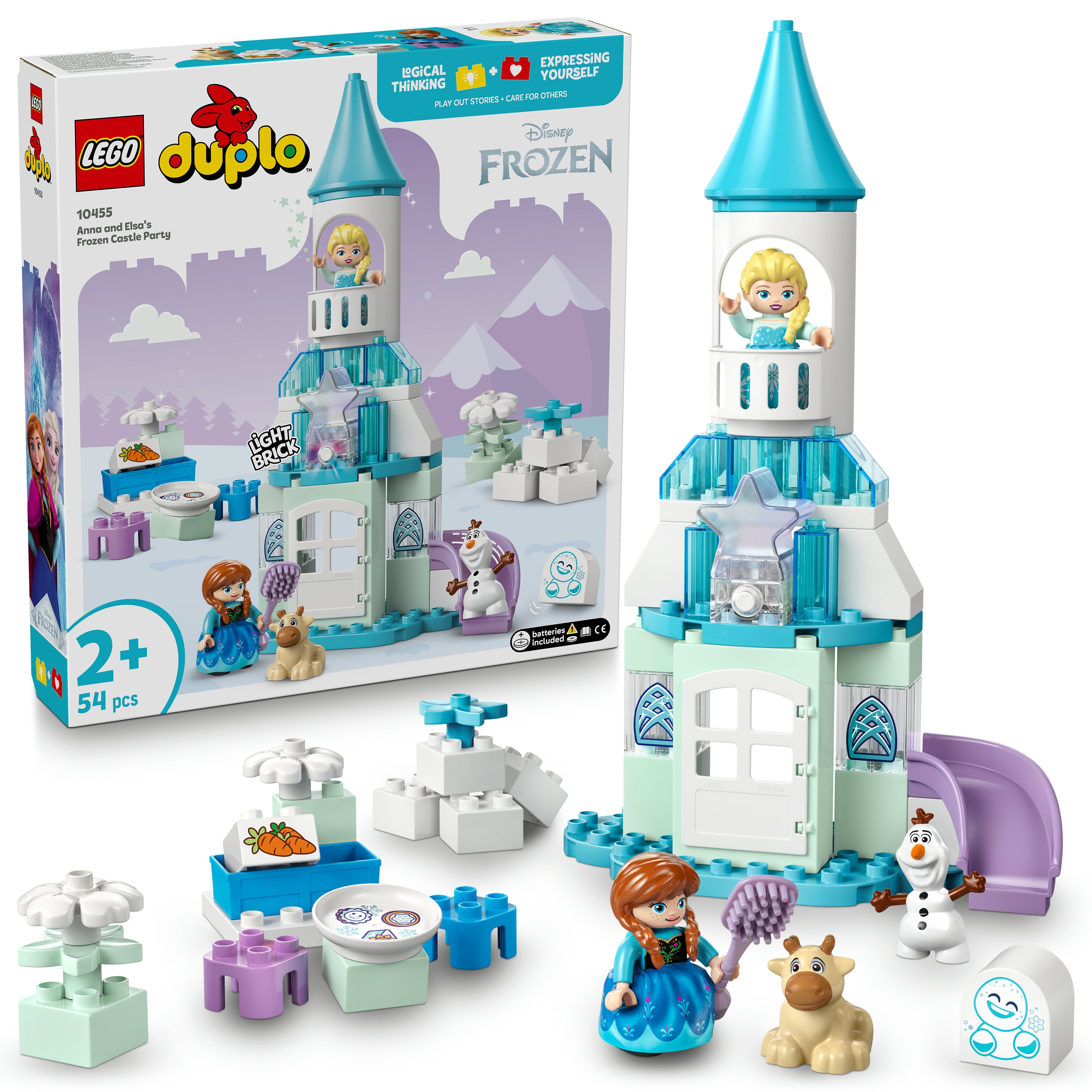 LEGO Duplo 10455 Anna and Elsa Frozen Castle V29 for Unisex 2+ Toddler Friendly Disney Building Set