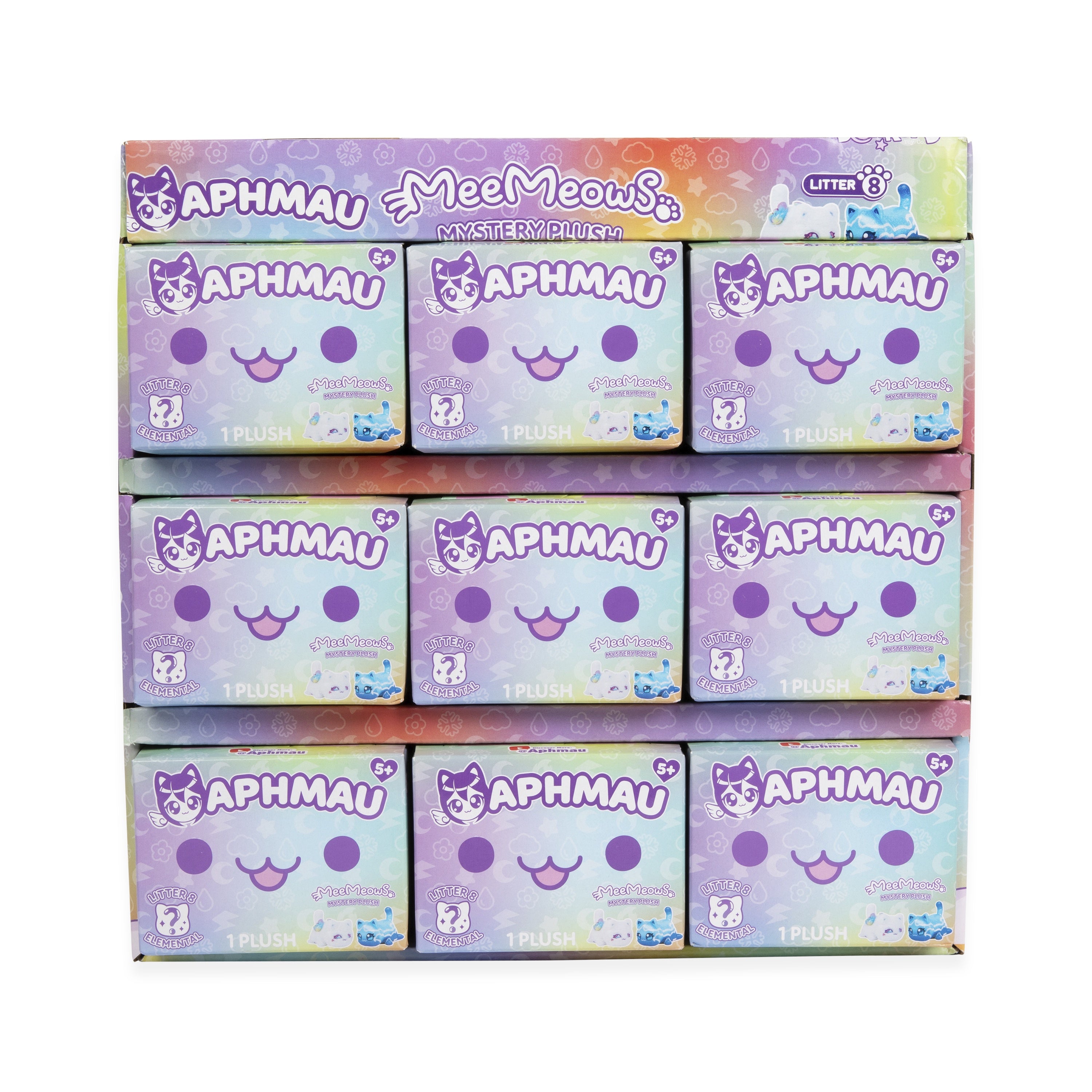 Aphmau Mystery MeeMeow Plush Elemental, Collectible Toy for Kids, Age 5+