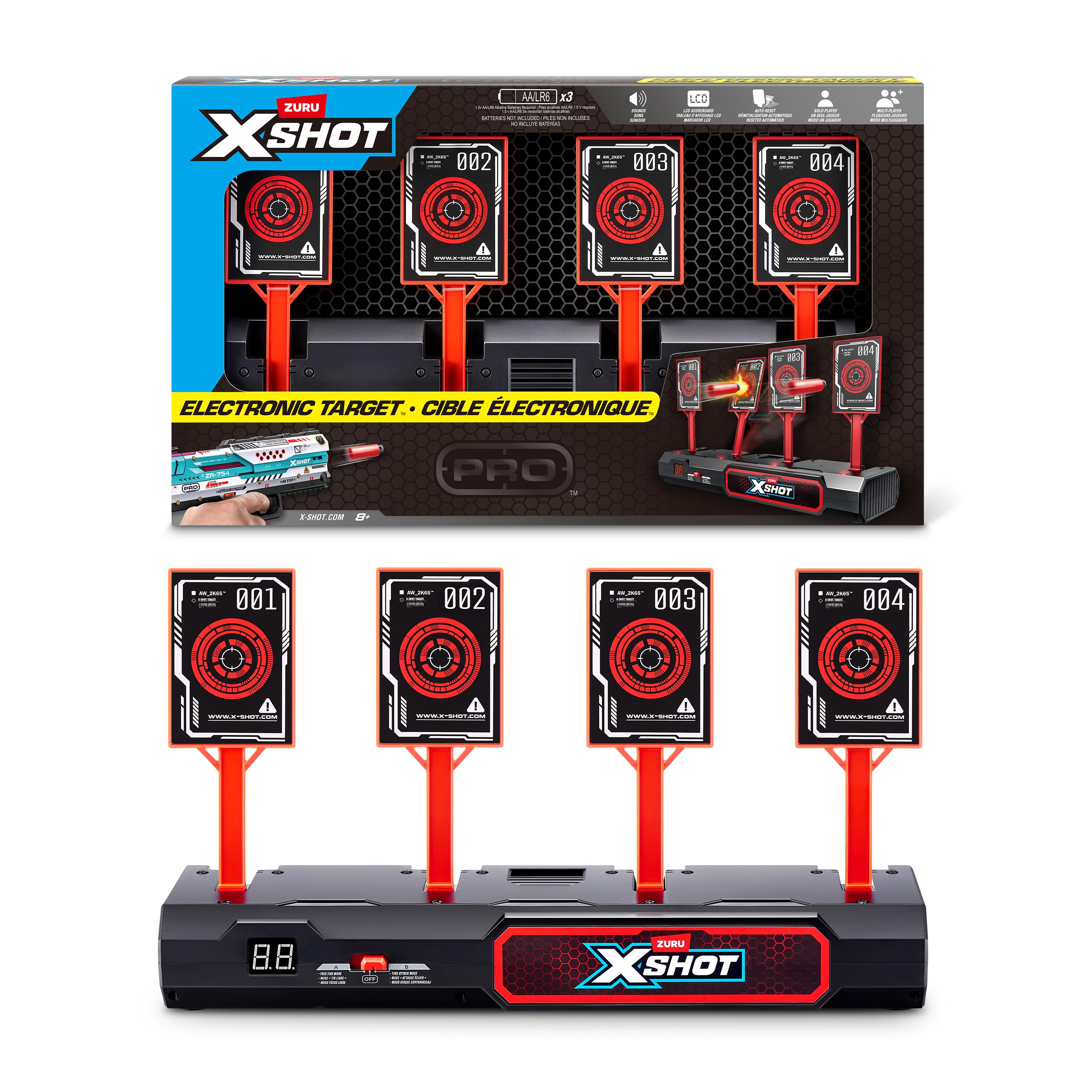 X-Shot Excel Interactive Electronic Target S1 with Auto Reset, Dynamic Sound Effects, Portable Indoor and Outdoor Dart Blaster Toy Game for Kids Age 8 and Up
