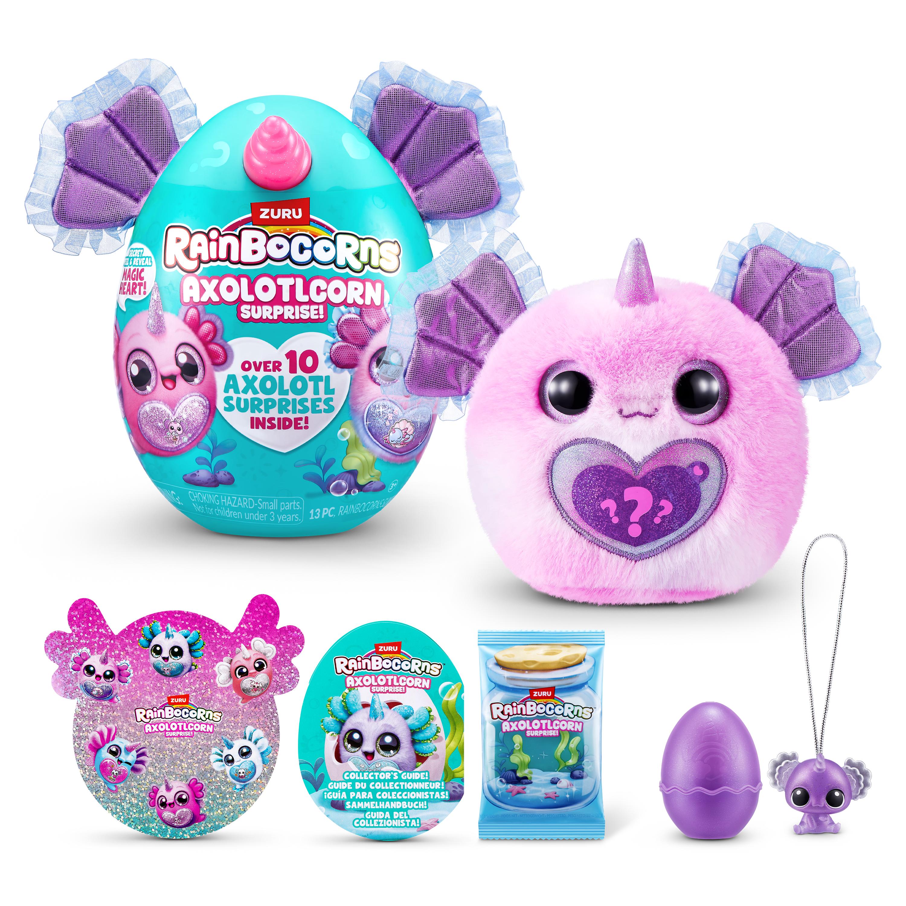 Rainbocorns Axolotlcorn Surprise Plush, Collectible Toy for Girls, Age 3+