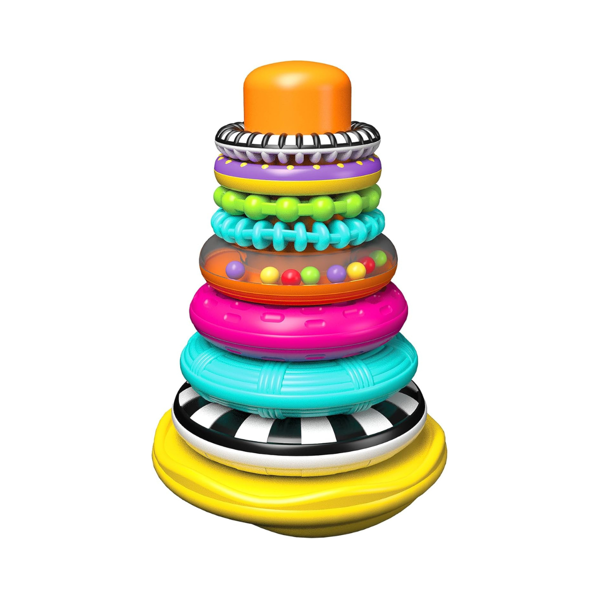 Winfun Sensory Wobble Stacker Baby Toy for Motor Skills Hand-Eye Coordination and Early Learning 3+ Months