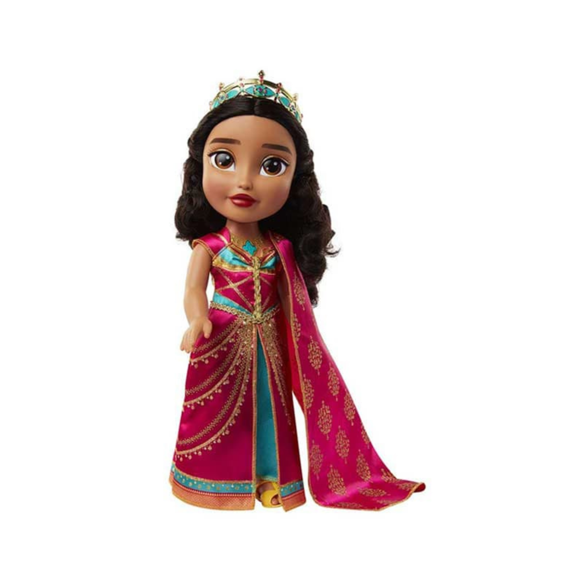 Disney Aladdin Musical Doll Jasmine, JAKKS Pacific, 14 Inch Princess Doll with Music Elegant Dress and Sparkling Crown, Requires 2 AAA Batteries, Girls Birthday Gift, Model 86131